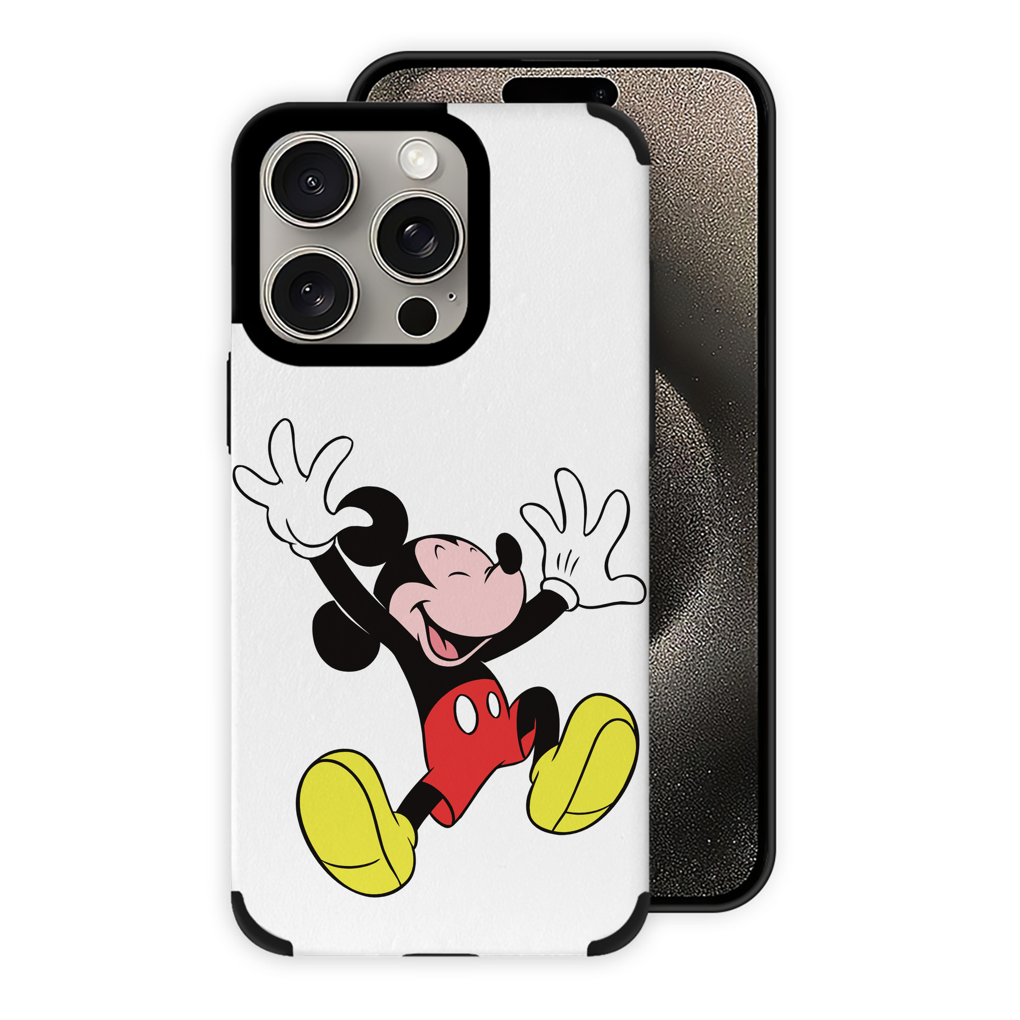 （画像用） ミッキーマウス Mickey Mouse 【iPhone15ProMax対応】 PUレザー スマホケース 耐衝撃＆黄変防止