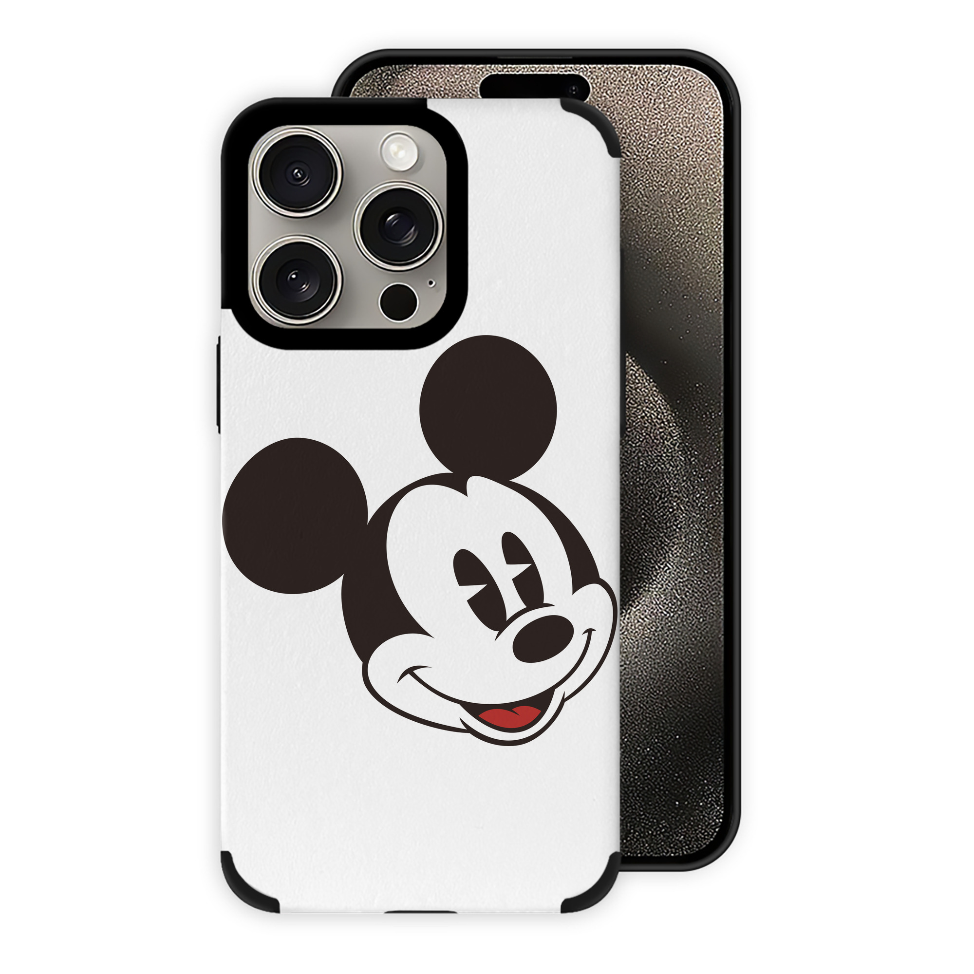 （画像用） ミッキーマウス Mickey Mouse 【iPhone15ProMax対応】 PUレザー スマホケース 耐衝撃＆黄変防止