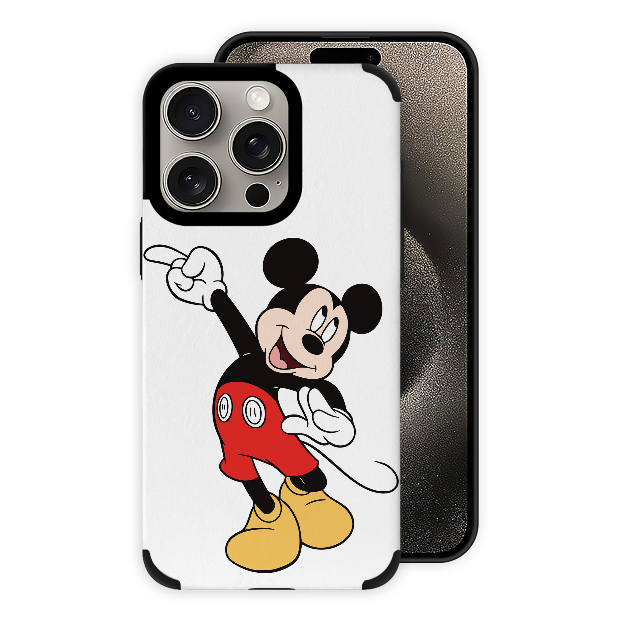 （画像用） ミッキーマウス Mickey Mouse 【iPhone15ProMax対応】 PUレザー スマホケース 耐衝撃＆黄変防止