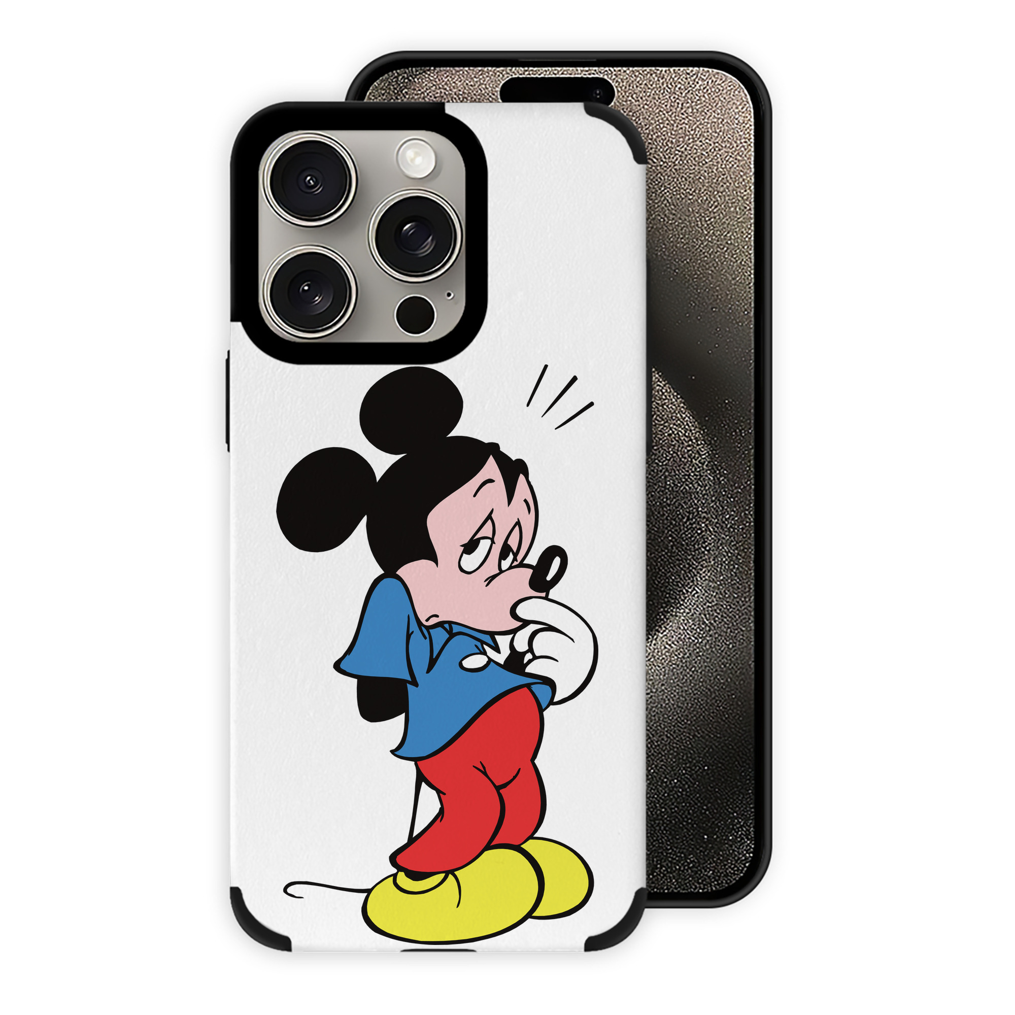 （画像用） ミッキーマウス Mickey Mouse 【iPhone15ProMax対応】 PUレザー スマホケース 耐衝撃＆黄変防止