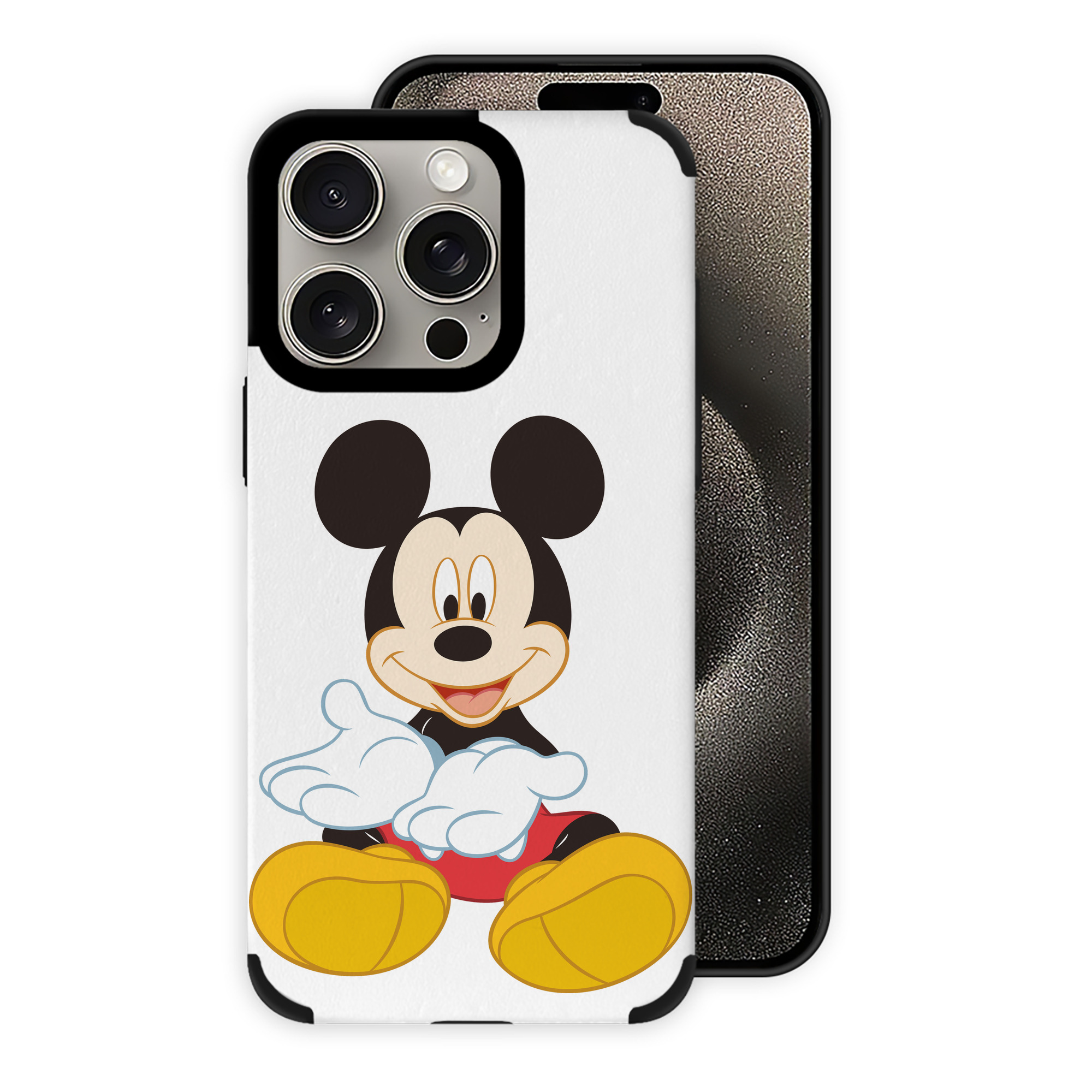 （画像用） ミッキーマウス Mickey Mouse 【iPhone15ProMax対応】 PUレザー スマホケース 耐衝撃＆黄変防止