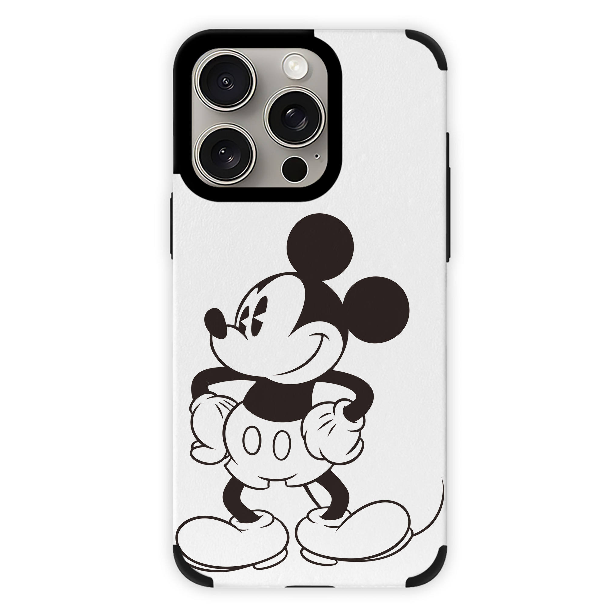 （画像用） ミッキーマウス Mickey Mouse 【iPhone15ProMax対応】 PUレザー スマホケース 耐衝撃＆黄変防止