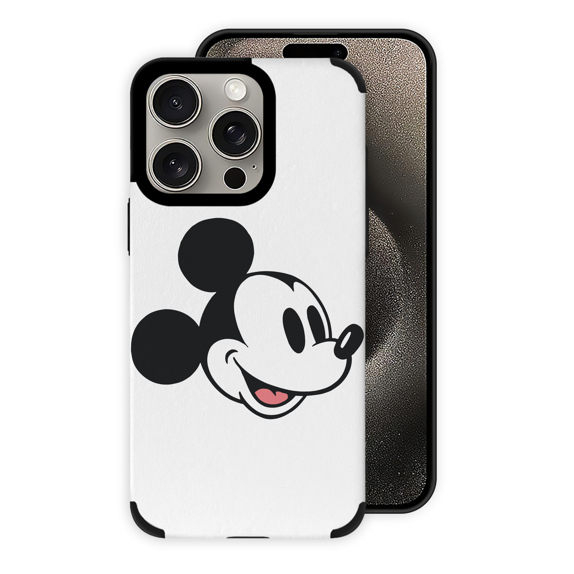 （画像用） ミッキーマウス Mickey Mouse 【iPhone15ProMax対応】 PUレザー スマホケース 耐衝撃＆黄変防止