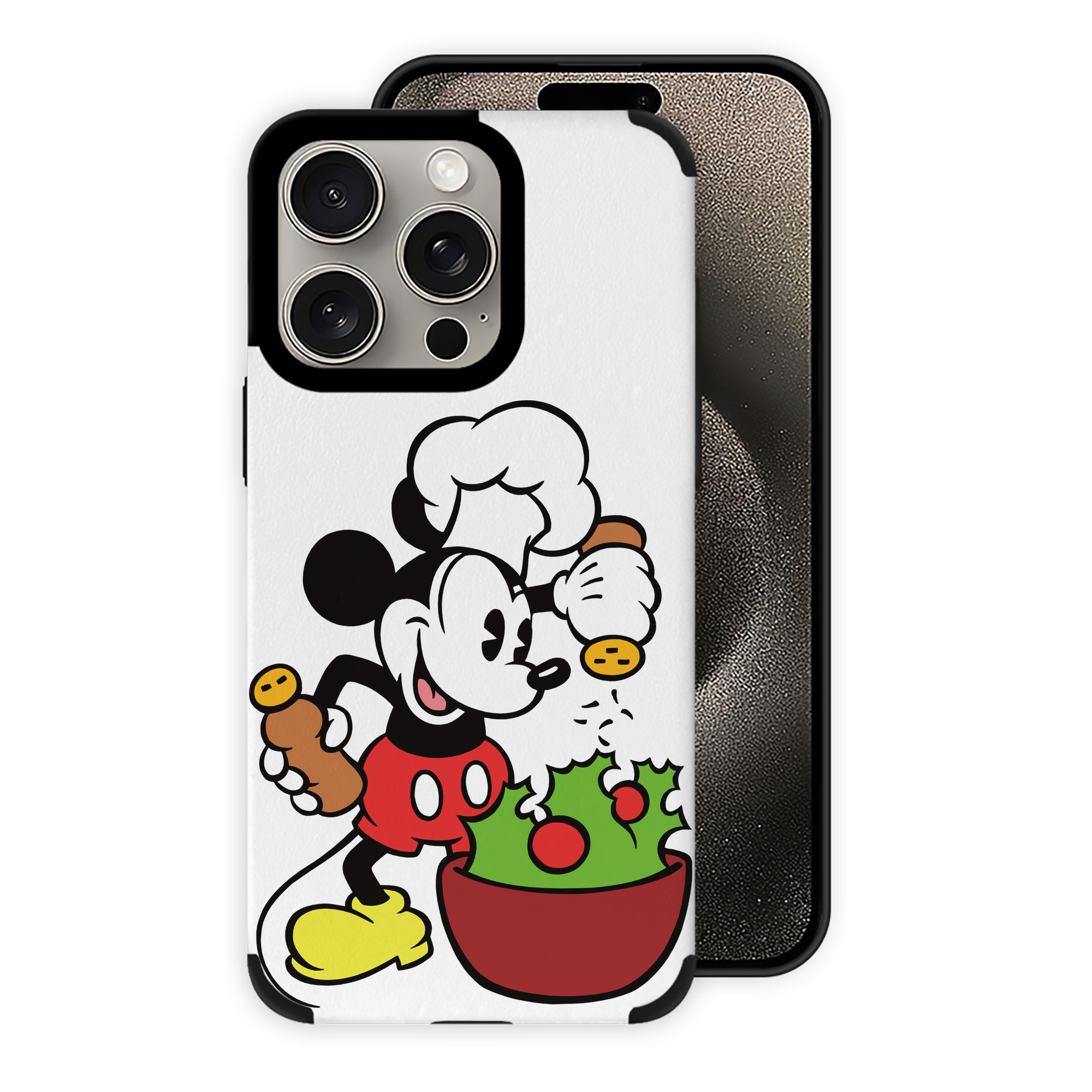 （画像用） ミッキーマウス Mickey Mouse 【iPhone15ProMax対応】 PUレザー スマホケース 耐衝撃＆黄変防止