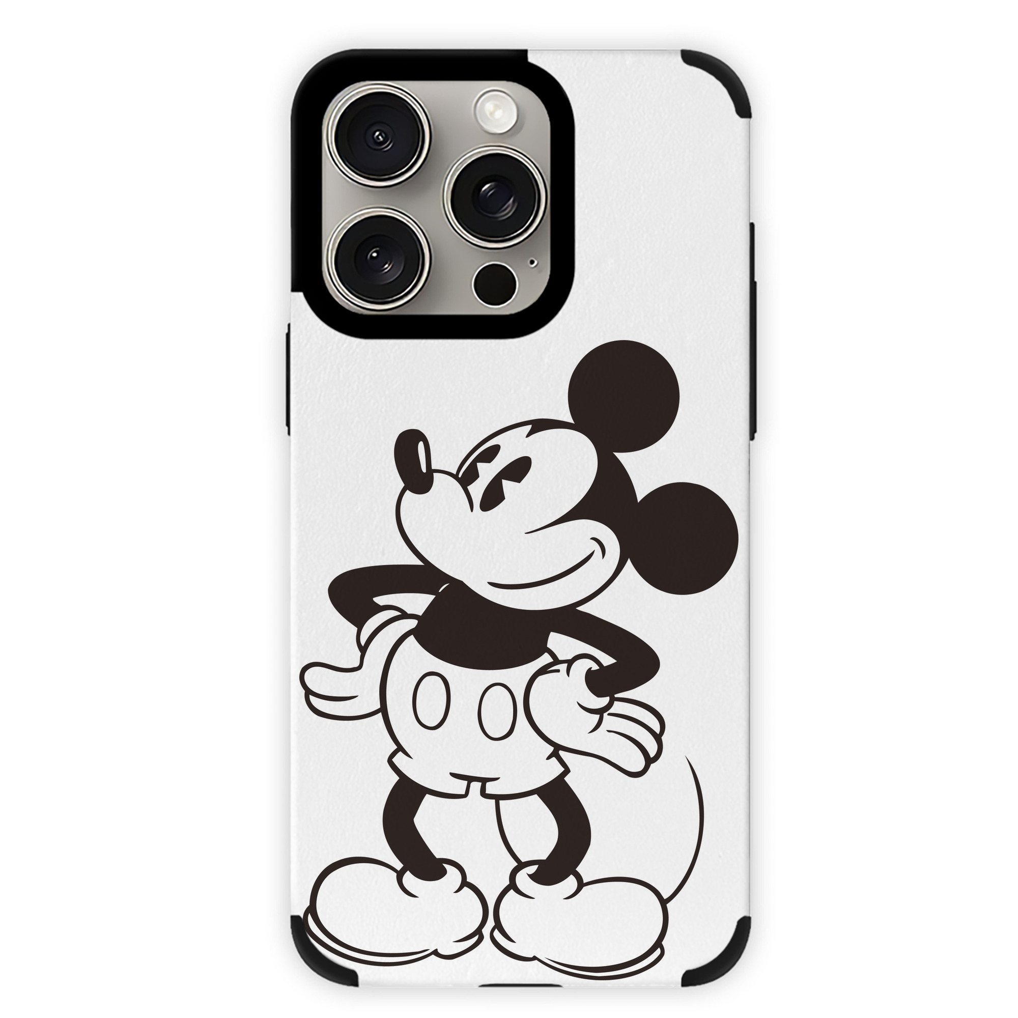 （画像用） ミッキーマウス Mickey Mouse 【iPhone15ProMax対応】 PUレザー スマホケース 耐衝撃＆黄変防止