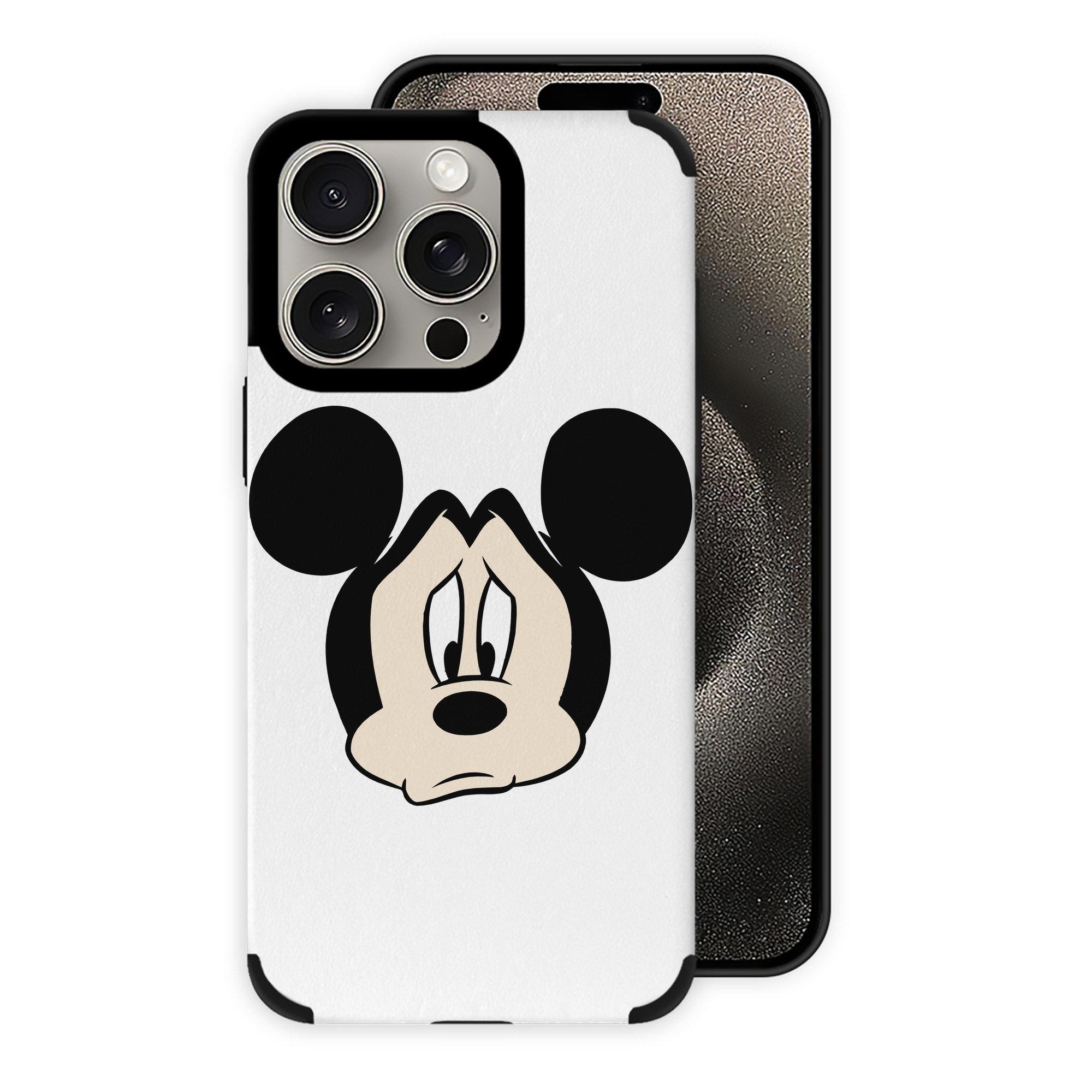 （画像用） ミッキーマウス Mickey Mouse 【iPhone15ProMax対応】 PUレザー スマホケース 耐衝撃＆黄変防止