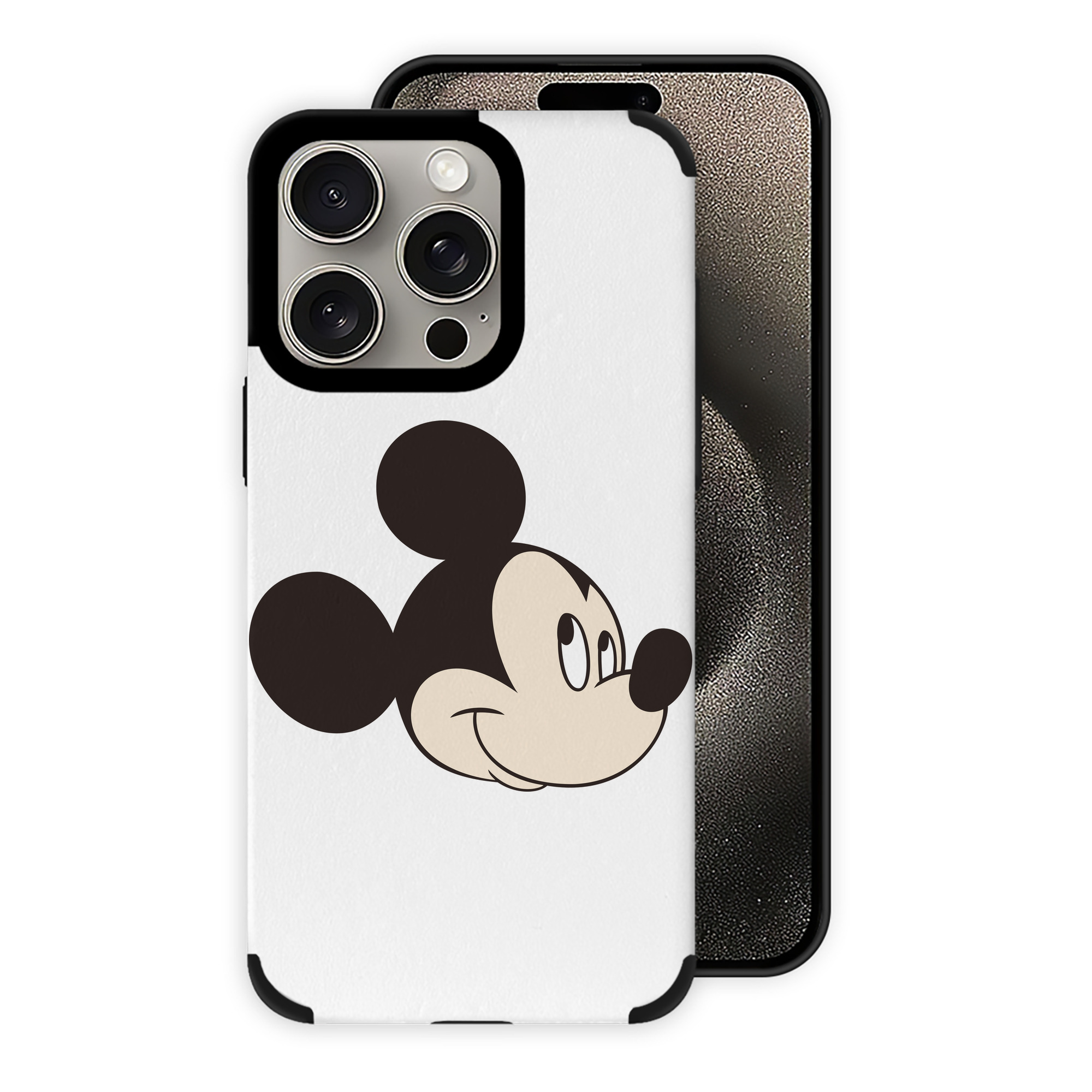 （画像用） ミッキーマウス Mickey Mouse 【iPhone15ProMax対応】 PUレザー スマホケース 耐衝撃＆黄変防止