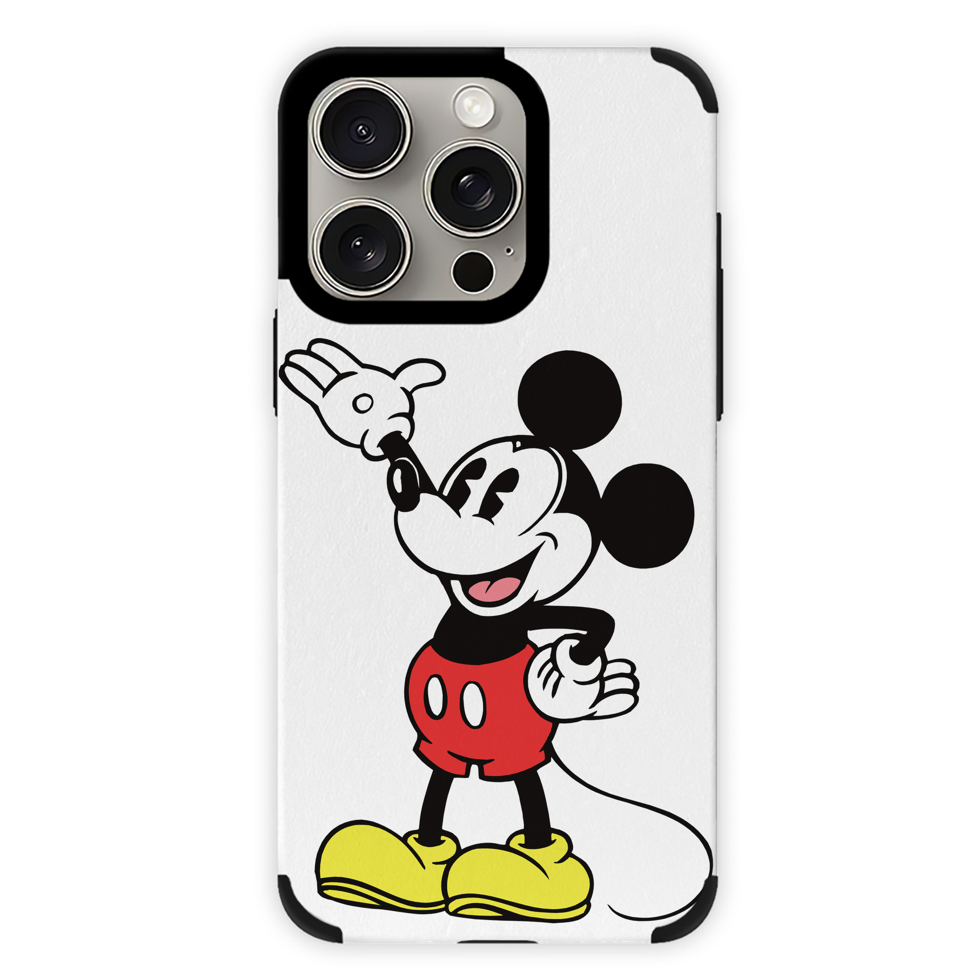 （画像用） ミッキーマウス Mickey Mouse 【iPhone15ProMax対応】 PUレザー スマホケース 耐衝撃＆黄変防止