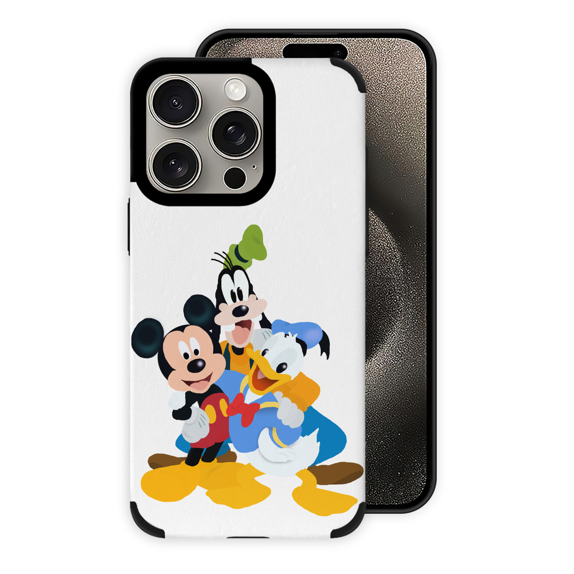 （画像用） ミッキーマウス Mickey Mouse 【iPhone15ProMax対応】 PUレザー スマホケース 耐衝撃＆黄変防止
