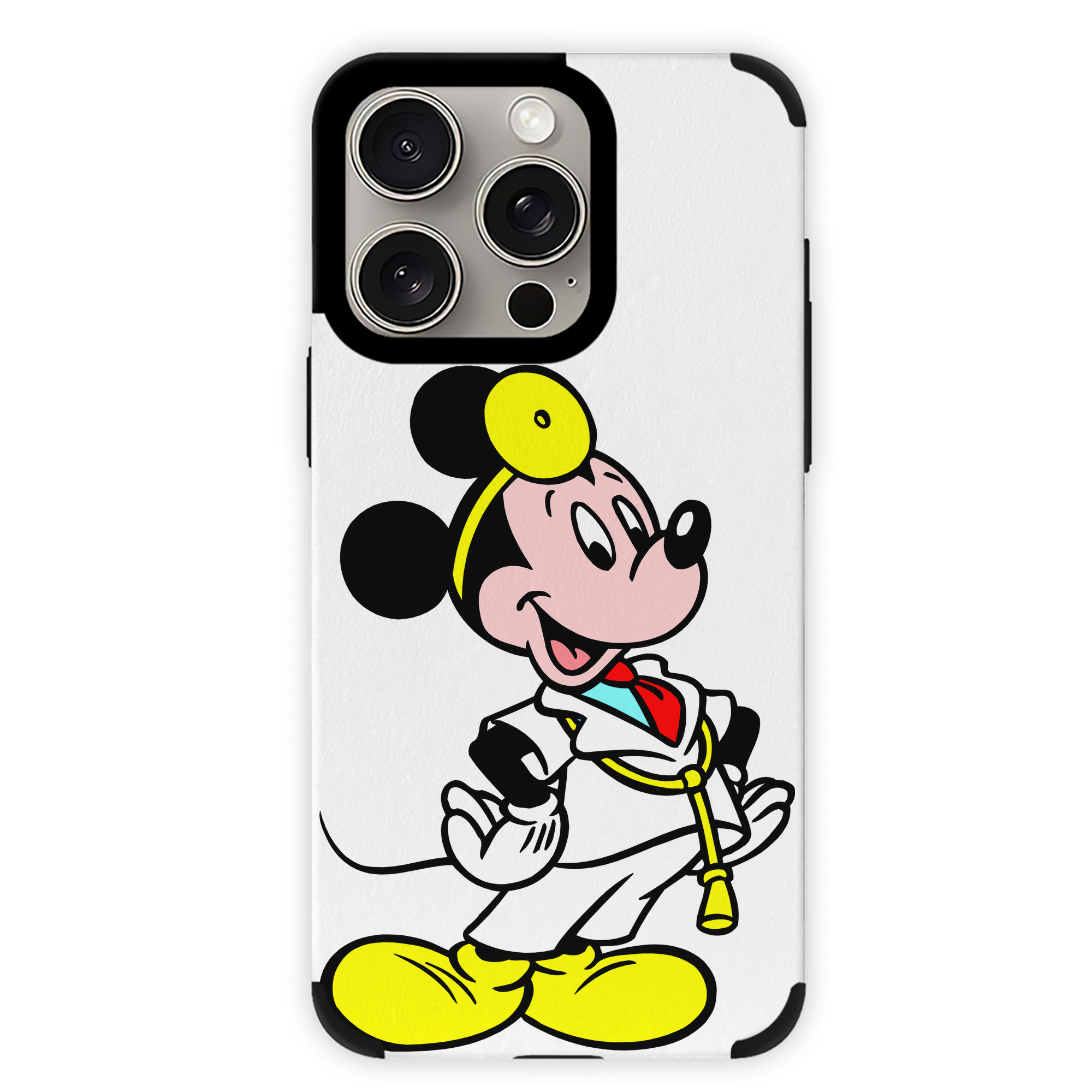 （画像用） ミッキーマウス Mickey Mouse 【iPhone15ProMax対応】 PUレザー スマホケース 耐衝撃＆黄変防止