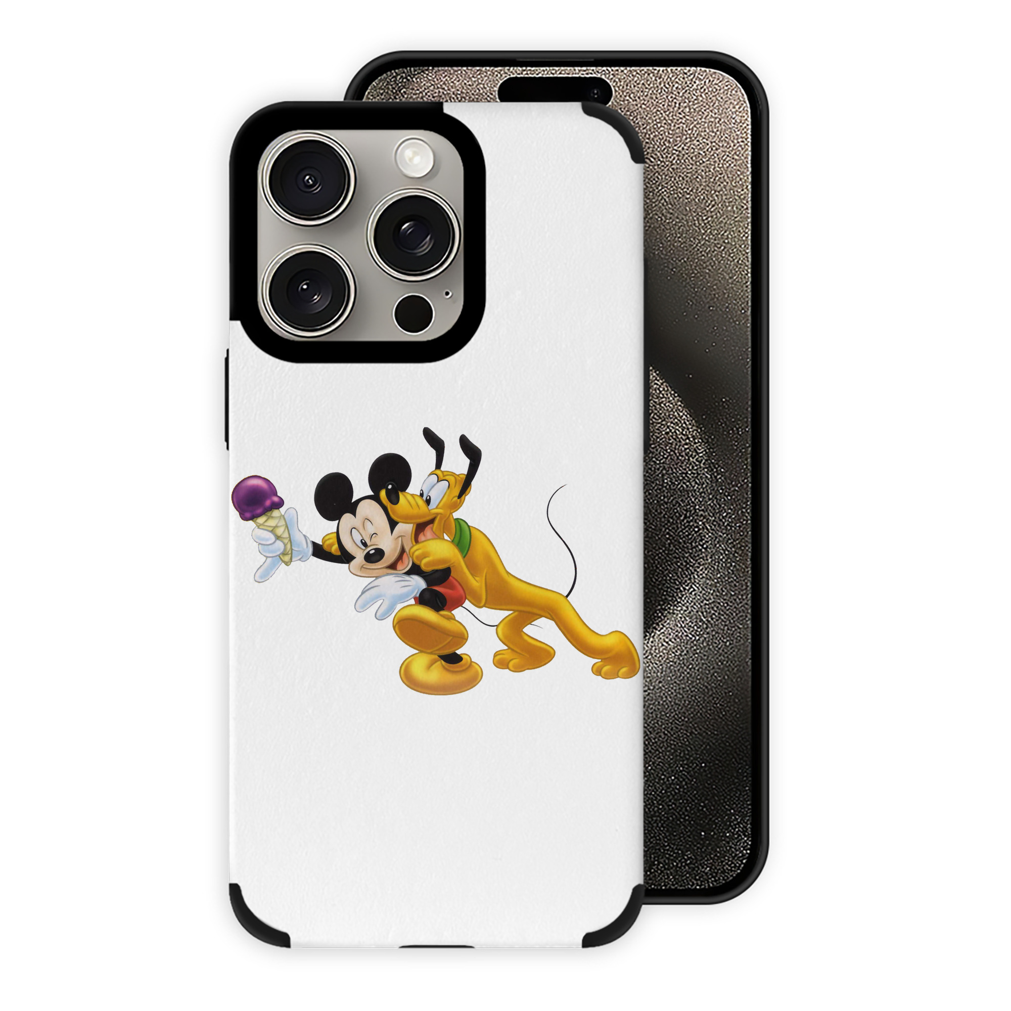 （画像用） ミッキーマウス Mickey Mouse 【iPhone15ProMax対応】 PUレザー スマホケース 耐衝撃＆黄変防止
