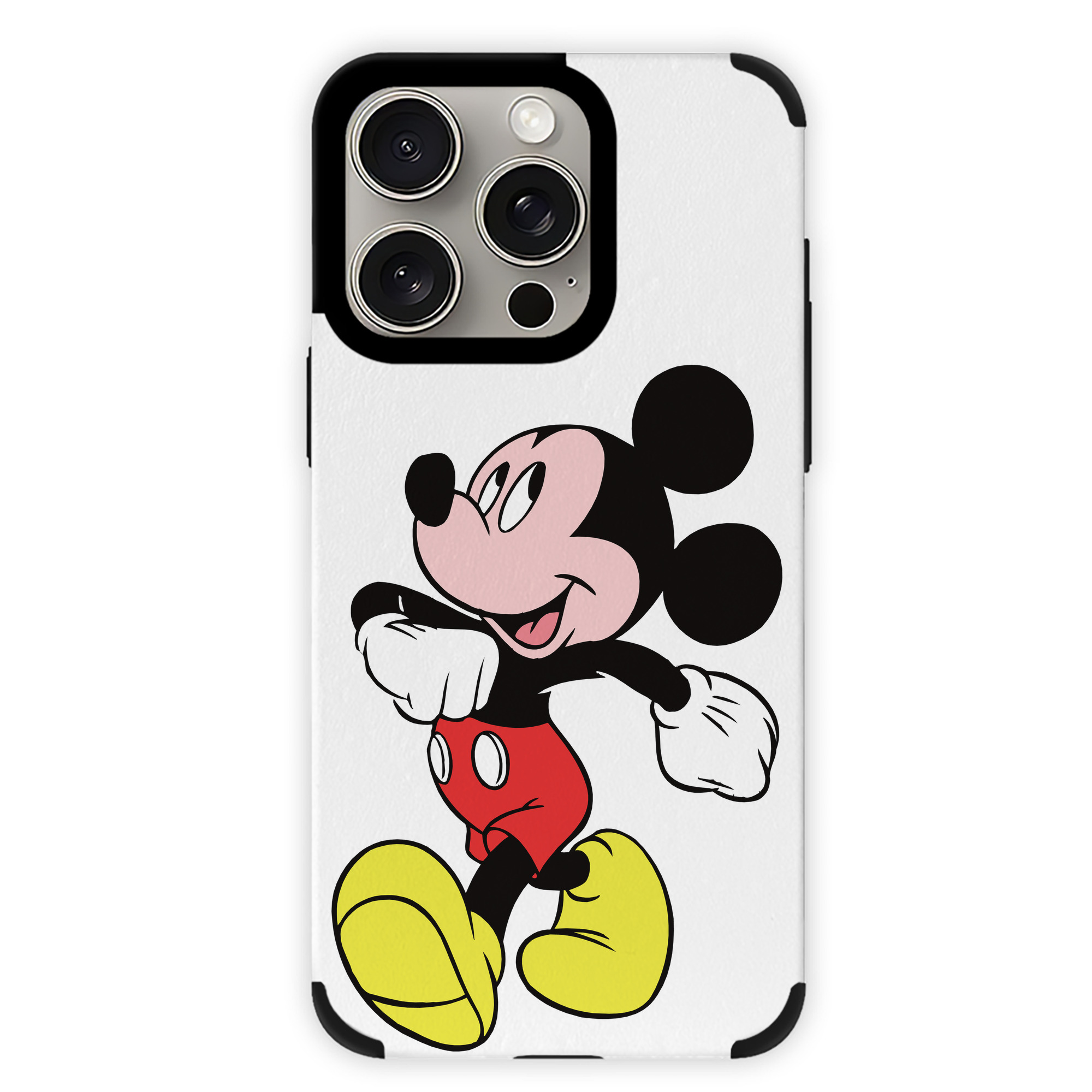 （画像用） ミッキーマウス Mickey Mouse 【iPhone15ProMax対応】 PUレザー スマホケース 耐衝撃＆黄変防止