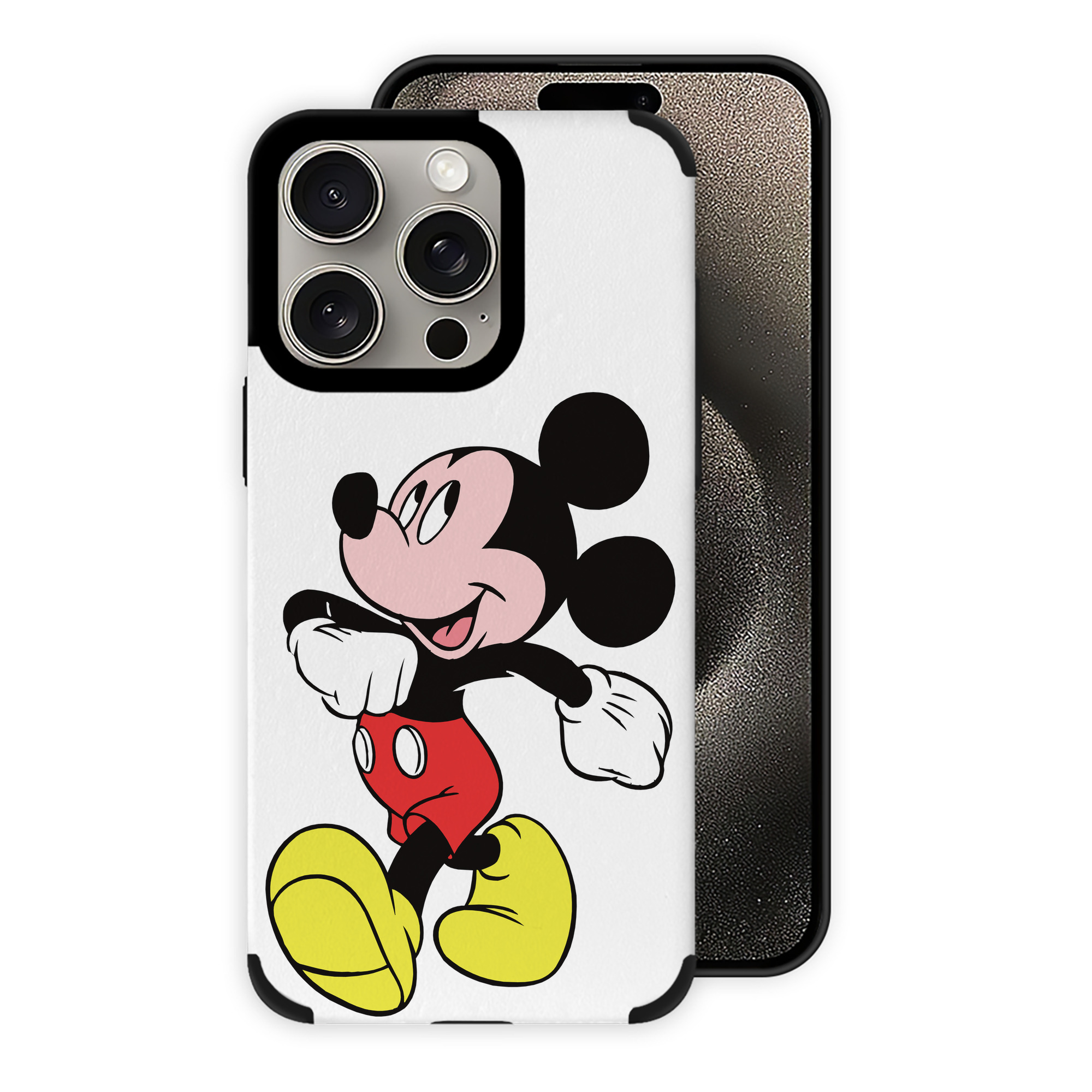 （画像用） ミッキーマウス Mickey Mouse 【iPhone15ProMax対応】 PUレザー スマホケース 耐衝撃＆黄変防止