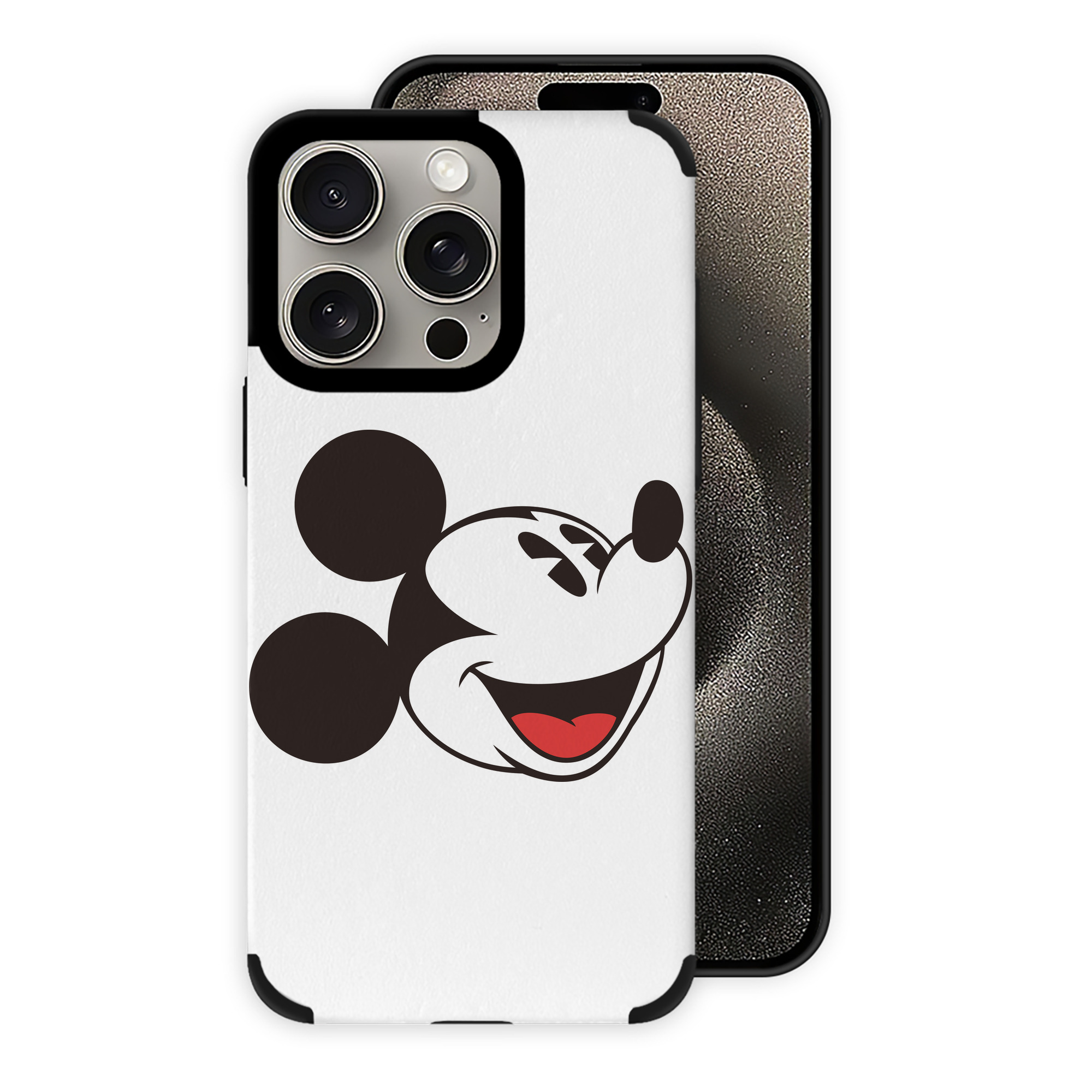 （画像用） ミッキーマウス Mickey Mouse 【iPhone15ProMax対応】 PUレザー スマホケース 耐衝撃＆黄変防止
