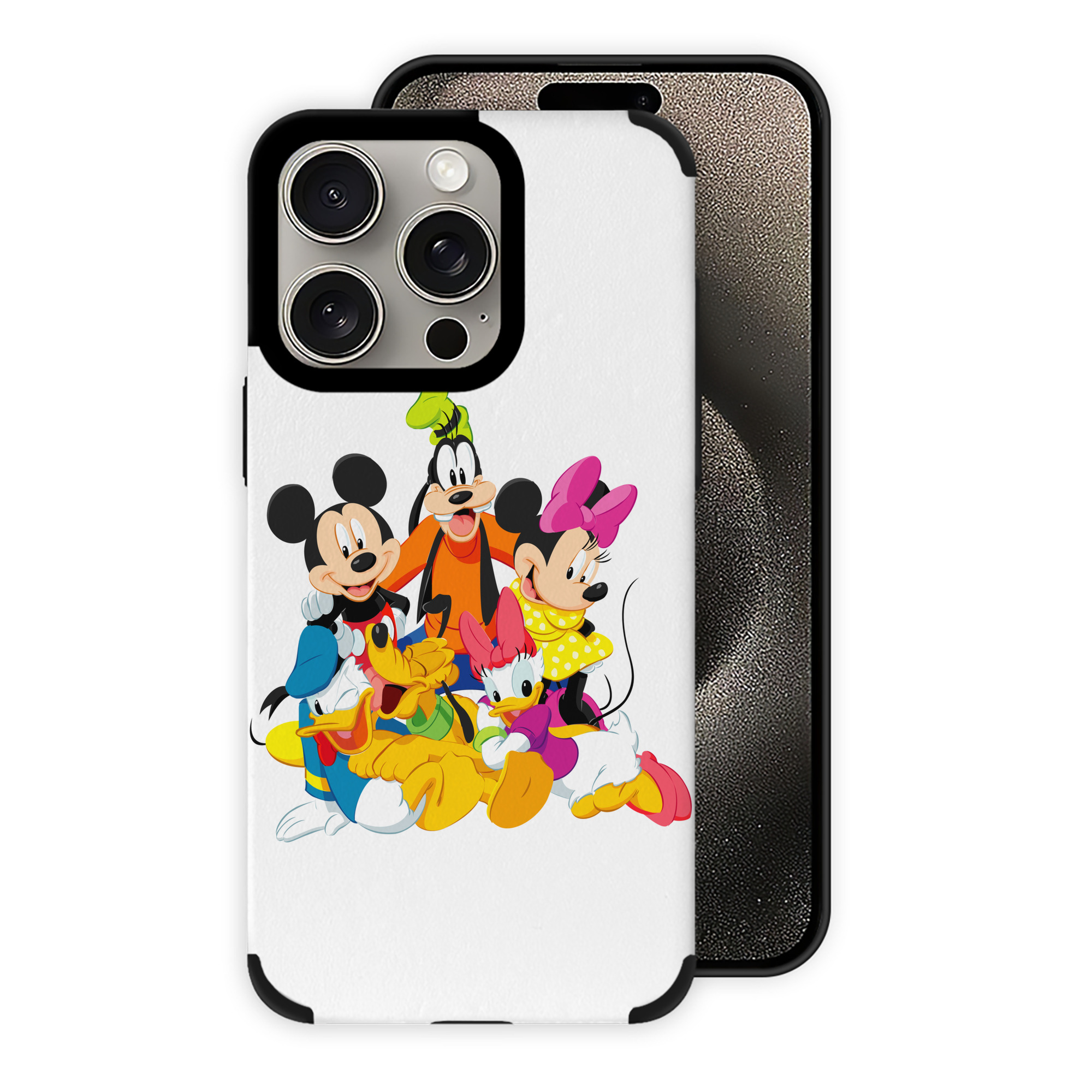 （画像用） ミッキーマウス Mickey Mouse 【iPhone15ProMax対応】 PUレザー スマホケース 耐衝撃＆黄変防止