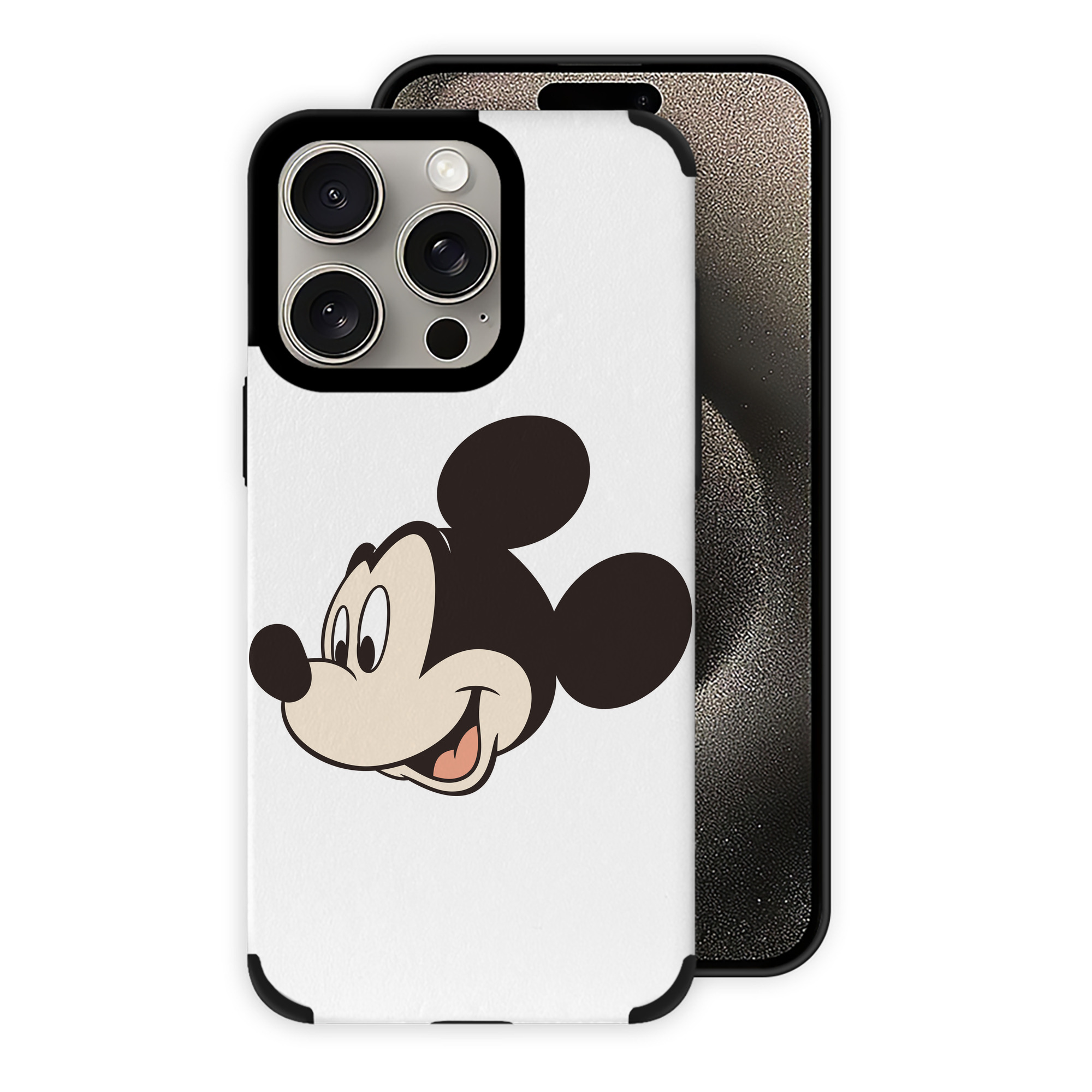 （画像用） ミッキーマウス Mickey Mouse 【iPhone15ProMax対応】 PUレザー スマホケース 耐衝撃＆黄変防止
