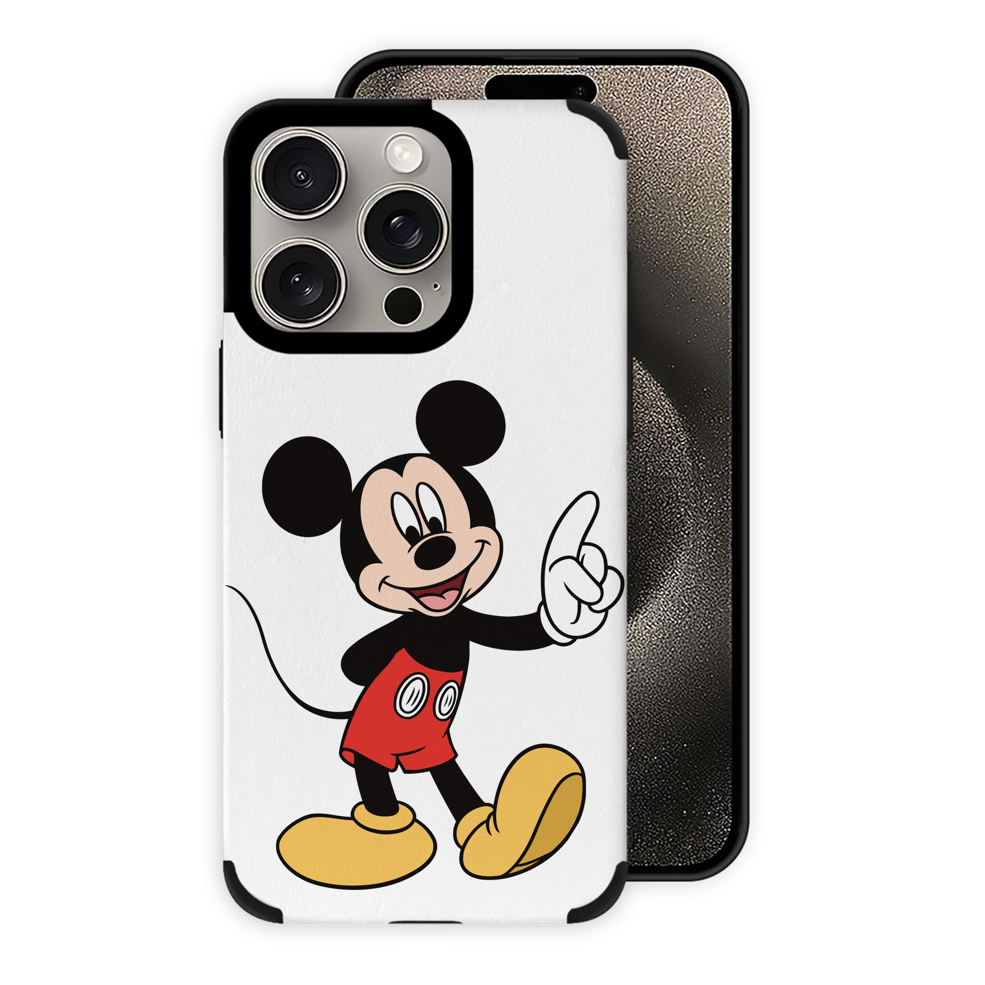 （画像用） ミッキーマウス Mickey Mouse 【iPhone15ProMax対応】 PUレザー スマホケース 耐衝撃＆黄変防止