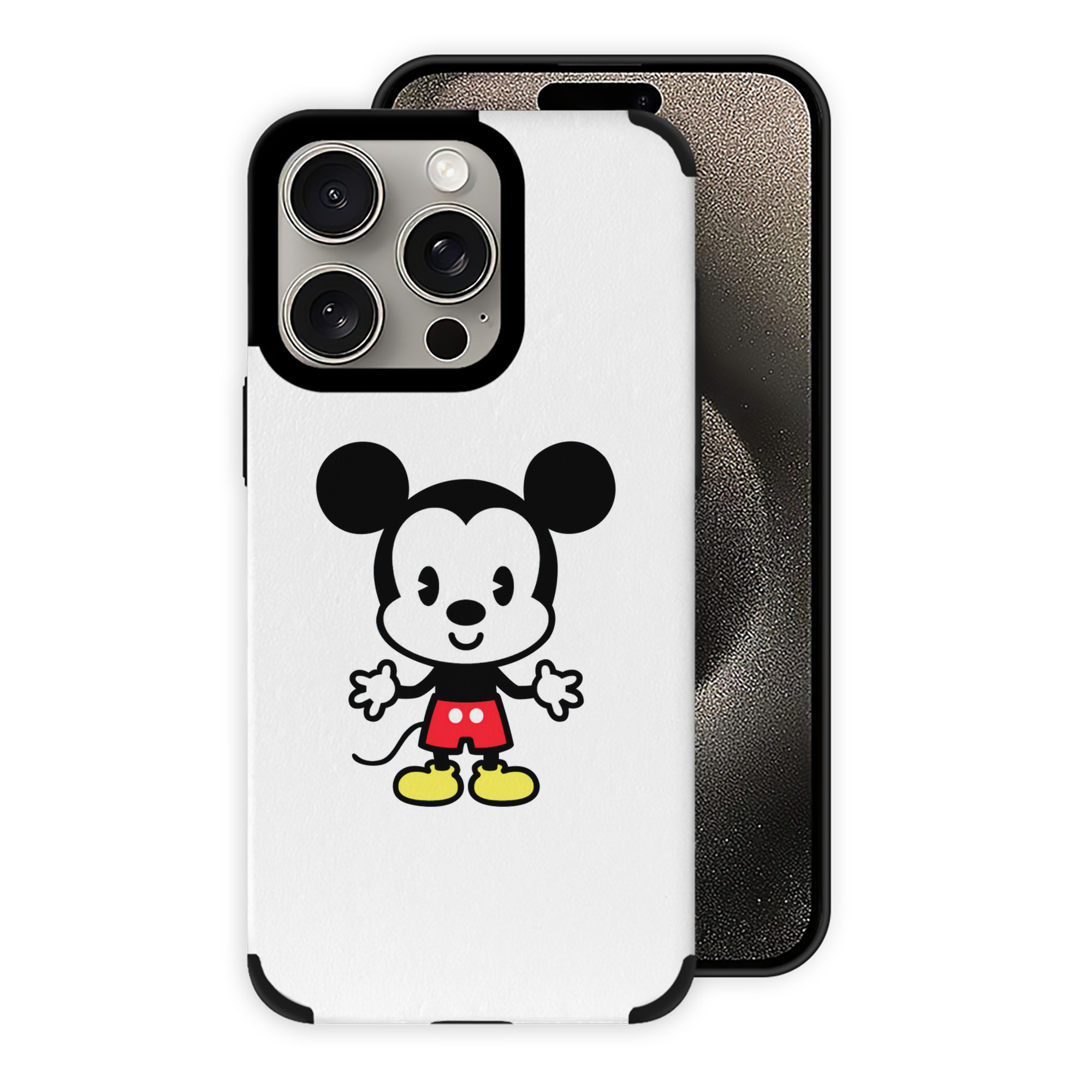 （画像用） ミッキーマウス Mickey Mouse 【iPhone15ProMax対応】 PUレザー スマホケース 耐衝撃＆黄変防止
