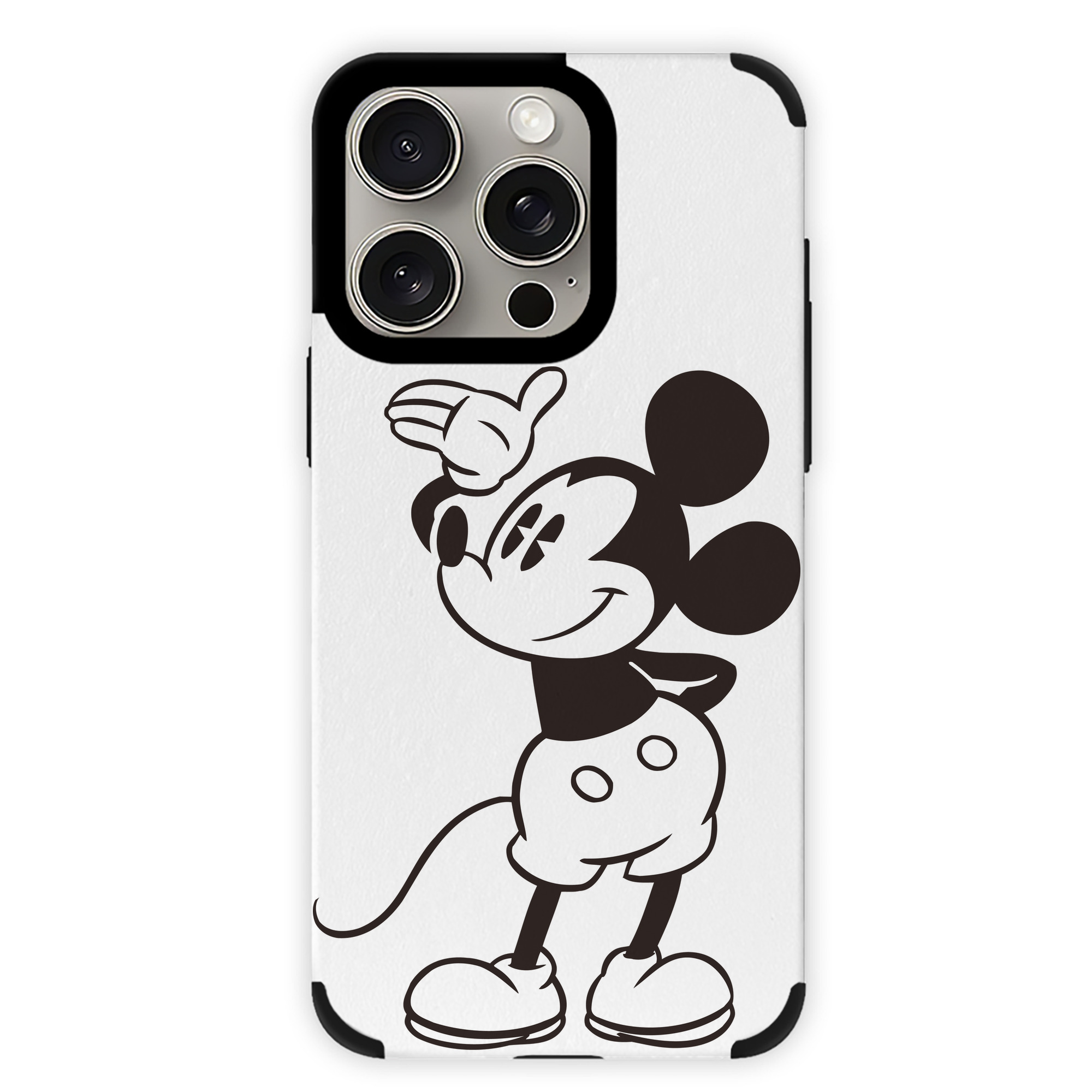 （画像用） ミッキーマウス Mickey Mouse 【iPhone15ProMax対応】 PUレザー スマホケース 耐衝撃＆黄変防止
