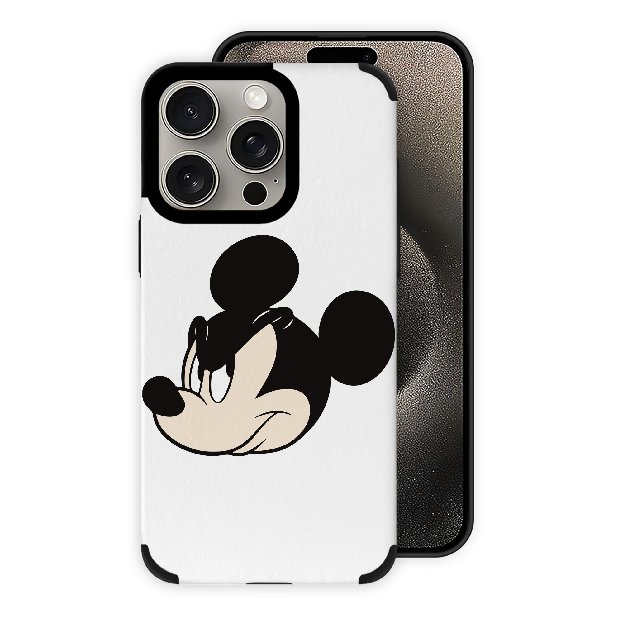 （画像用） ミッキーマウス Mickey Mouse 【iPhone15ProMax対応】 PUレザー スマホケース 耐衝撃＆黄変防止