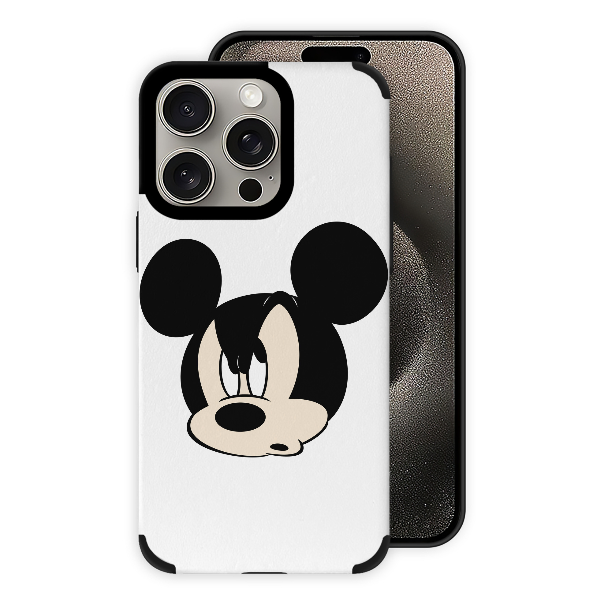 （画像用） ミッキーマウス Mickey Mouse 【iPhone15ProMax対応】 PUレザー スマホケース 耐衝撃＆黄変防止