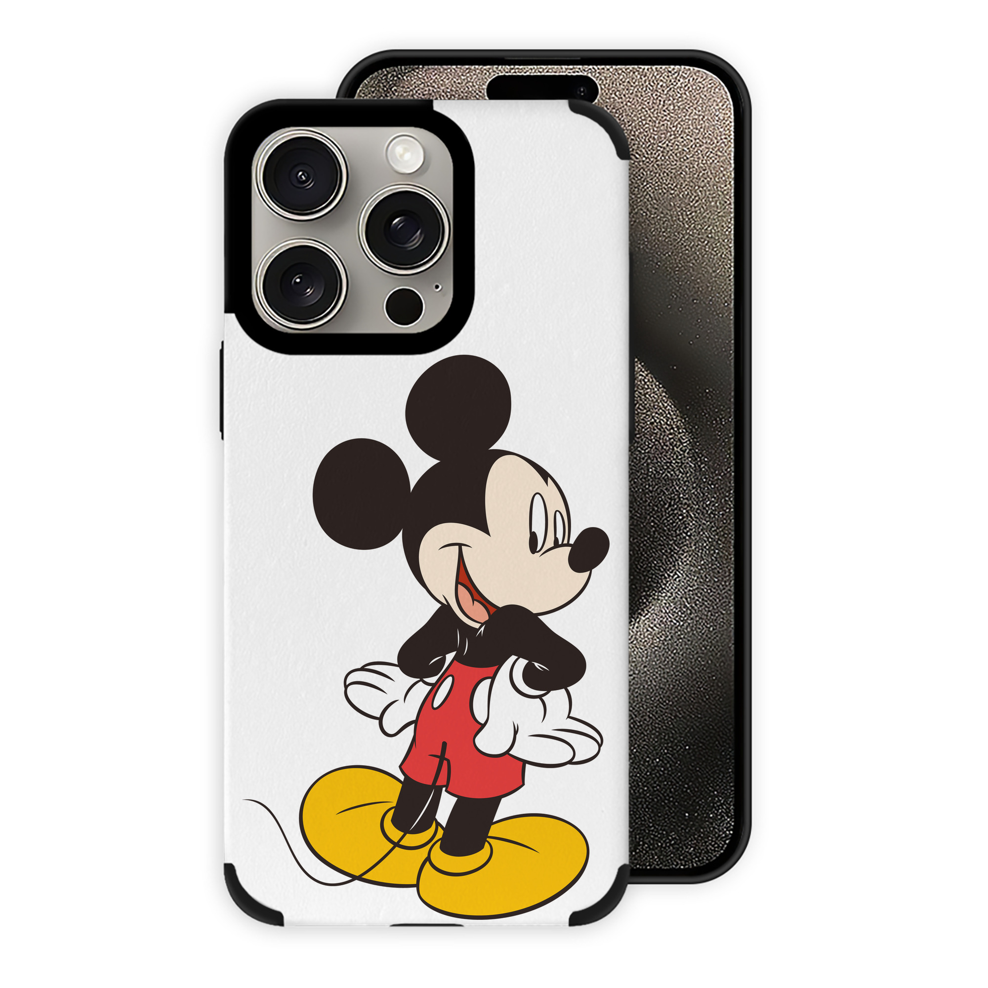 （画像用） ミッキーマウス Mickey Mouse 【iPhone15ProMax対応】 PUレザー スマホケース 耐衝撃＆黄変防止