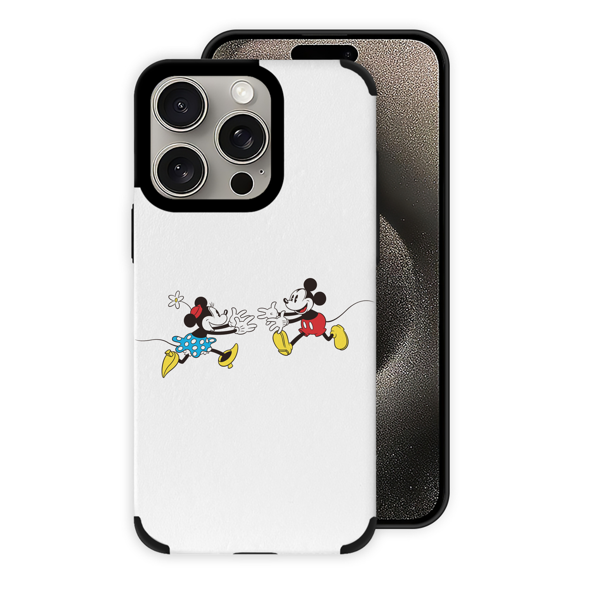 （画像用） ミッキーマウス Mickey Mouse 【iPhone15ProMax対応】 PUレザー スマホケース 耐衝撃＆黄変防止