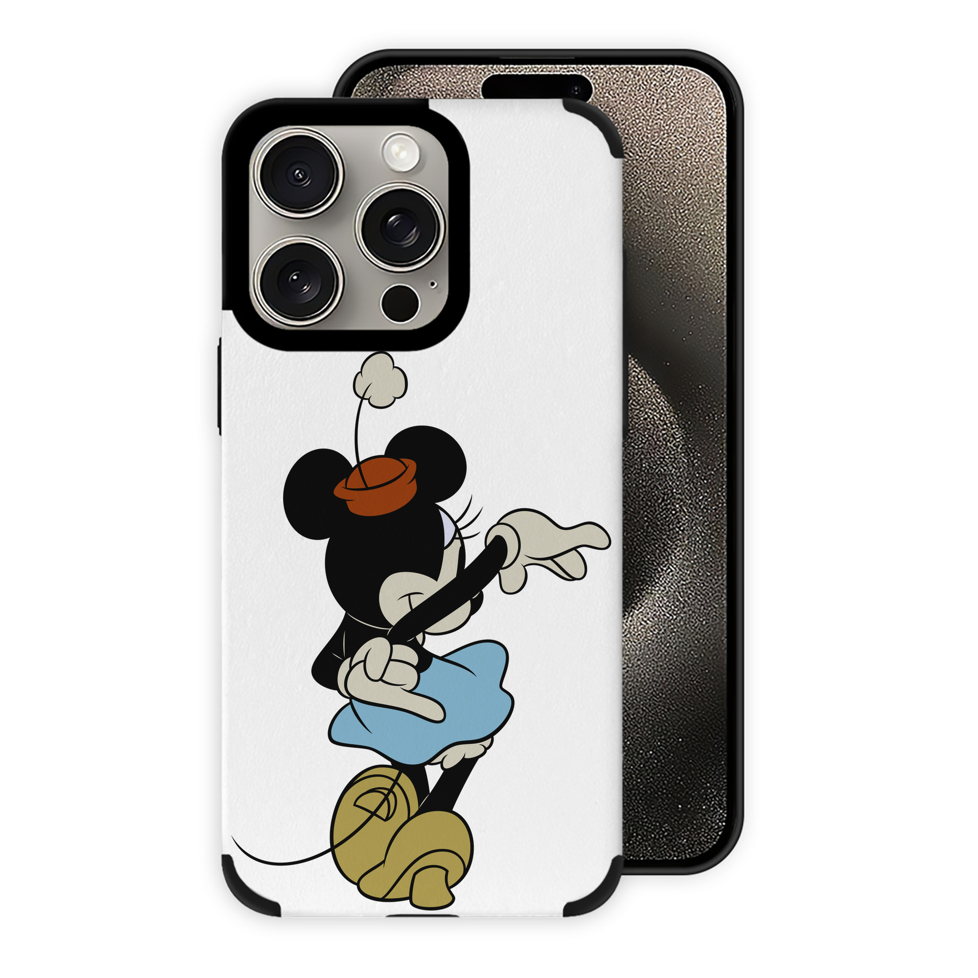 （画像用） ミッキーマウス Mickey Mouse 【iPhone15ProMax対応】 PUレザー スマホケース 耐衝撃＆黄変防止