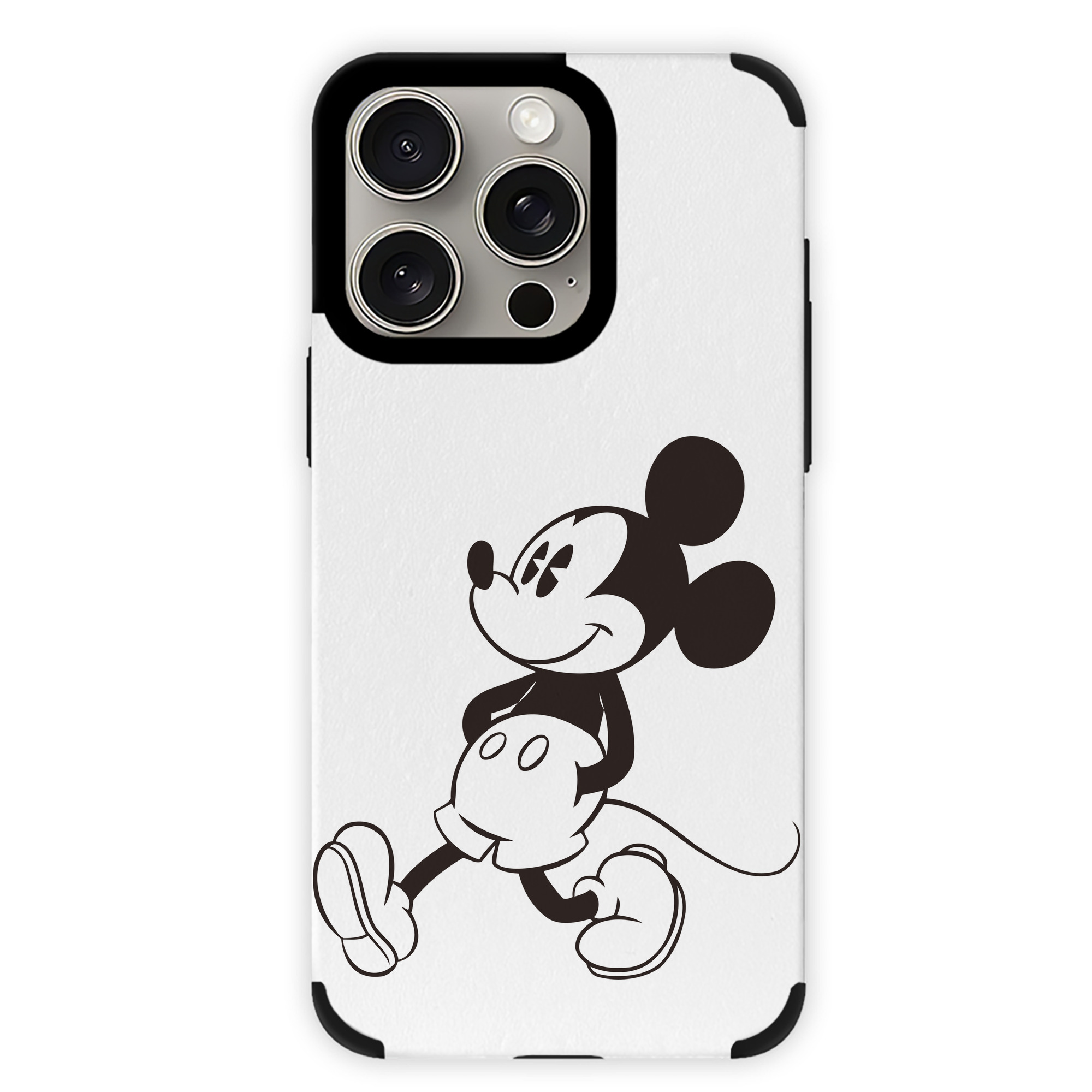 （画像用） ミッキーマウス Mickey Mouse 【iPhone15ProMax対応】 PUレザー スマホケース 耐衝撃＆黄変防止