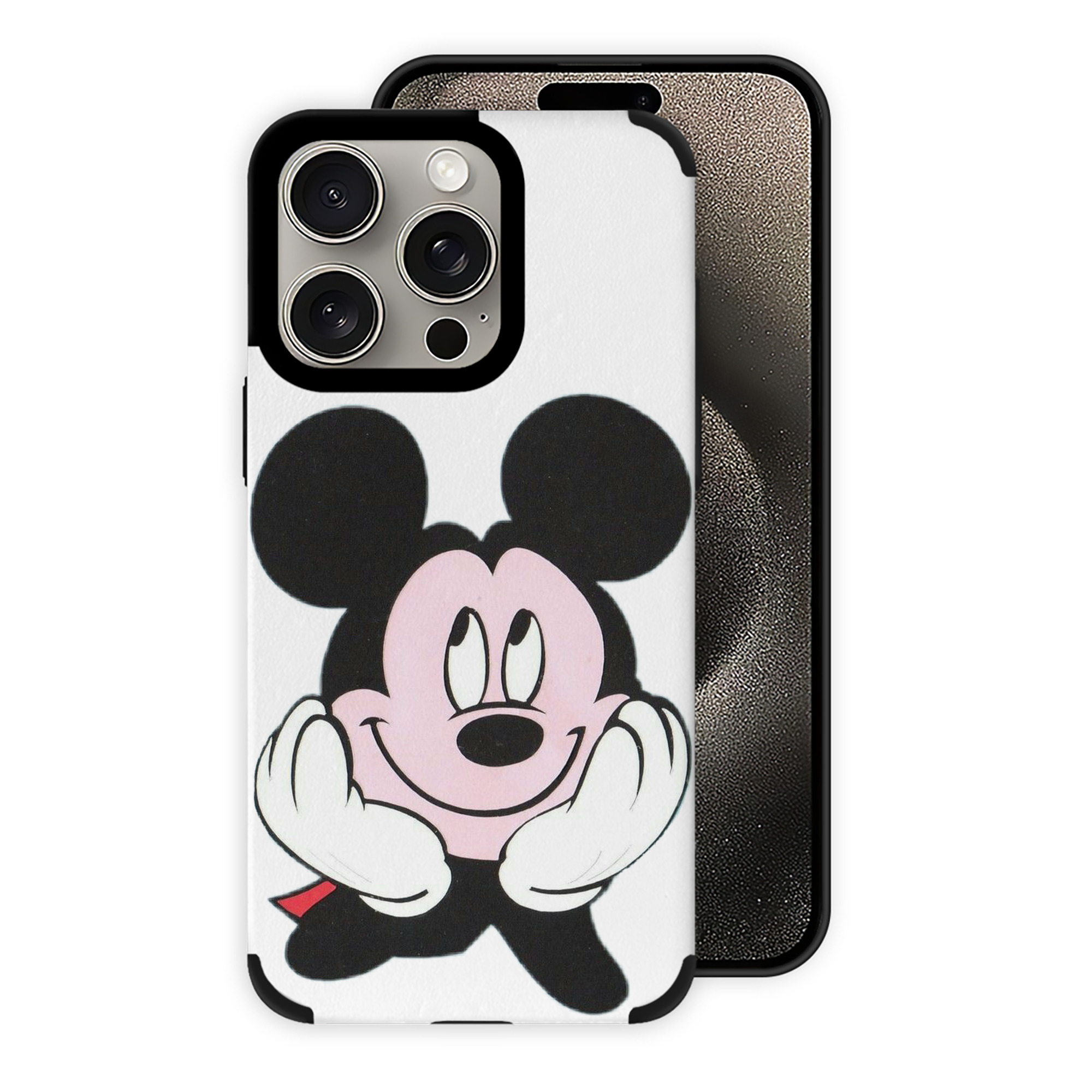 （画像用） ミッキーマウス Mickey Mouse 【iPhone15ProMax対応】 PUレザー スマホケース 耐衝撃＆黄変防止