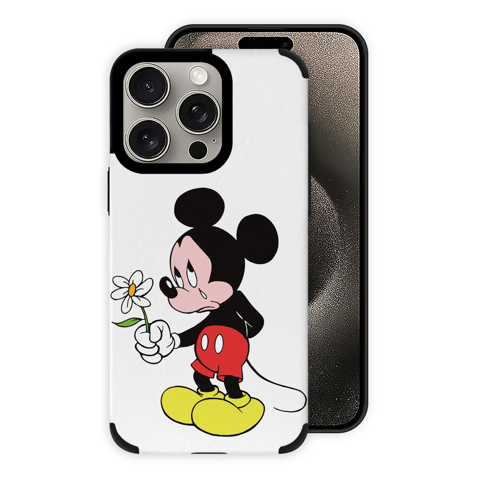 （画像用） ミッキーマウス Mickey Mouse 【iPhone15ProMax対応】 PUレザー スマホケース 耐衝撃＆黄変防止