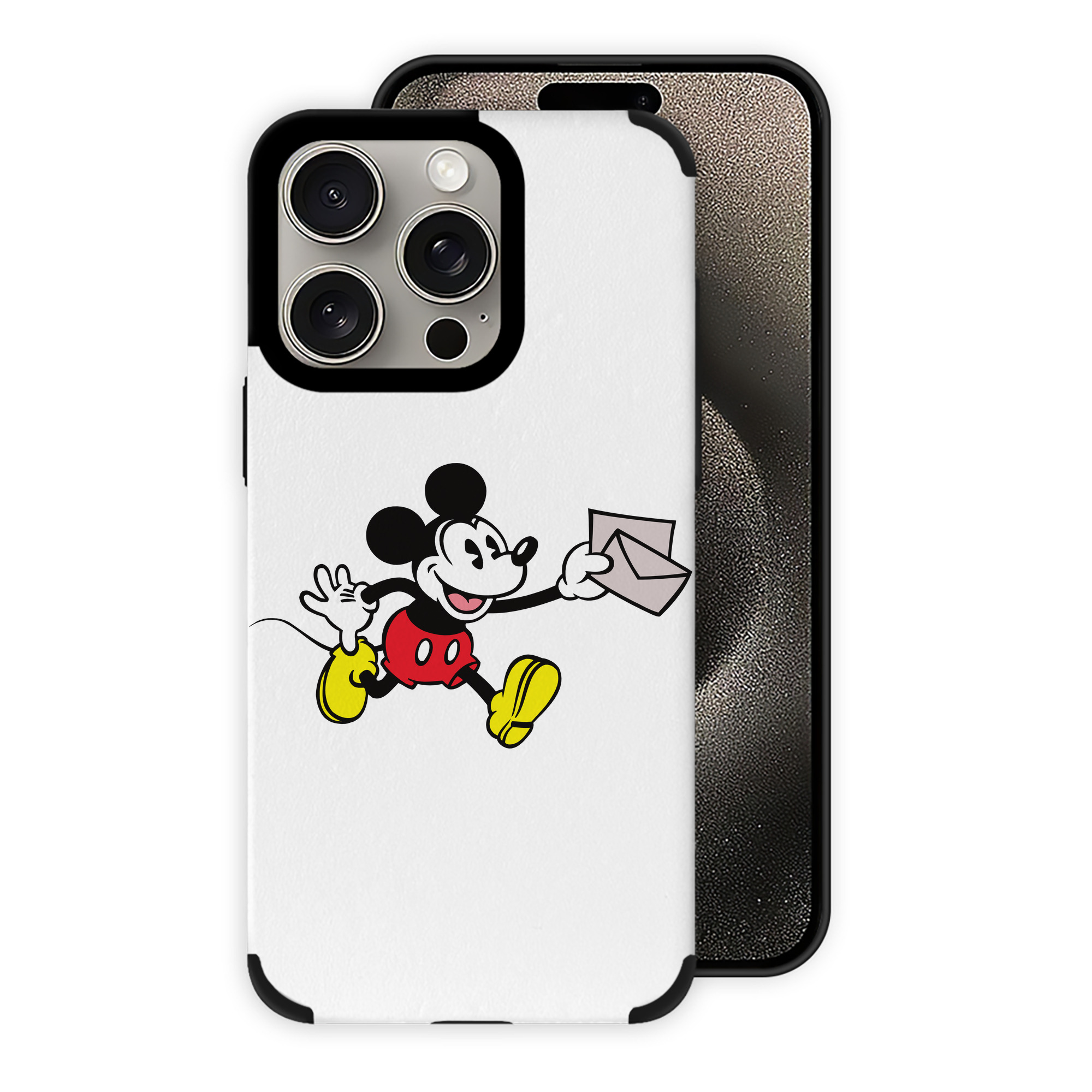 （画像用） ミッキーマウス Mickey Mouse 【iPhone15ProMax対応】 PUレザー スマホケース 耐衝撃＆黄変防止