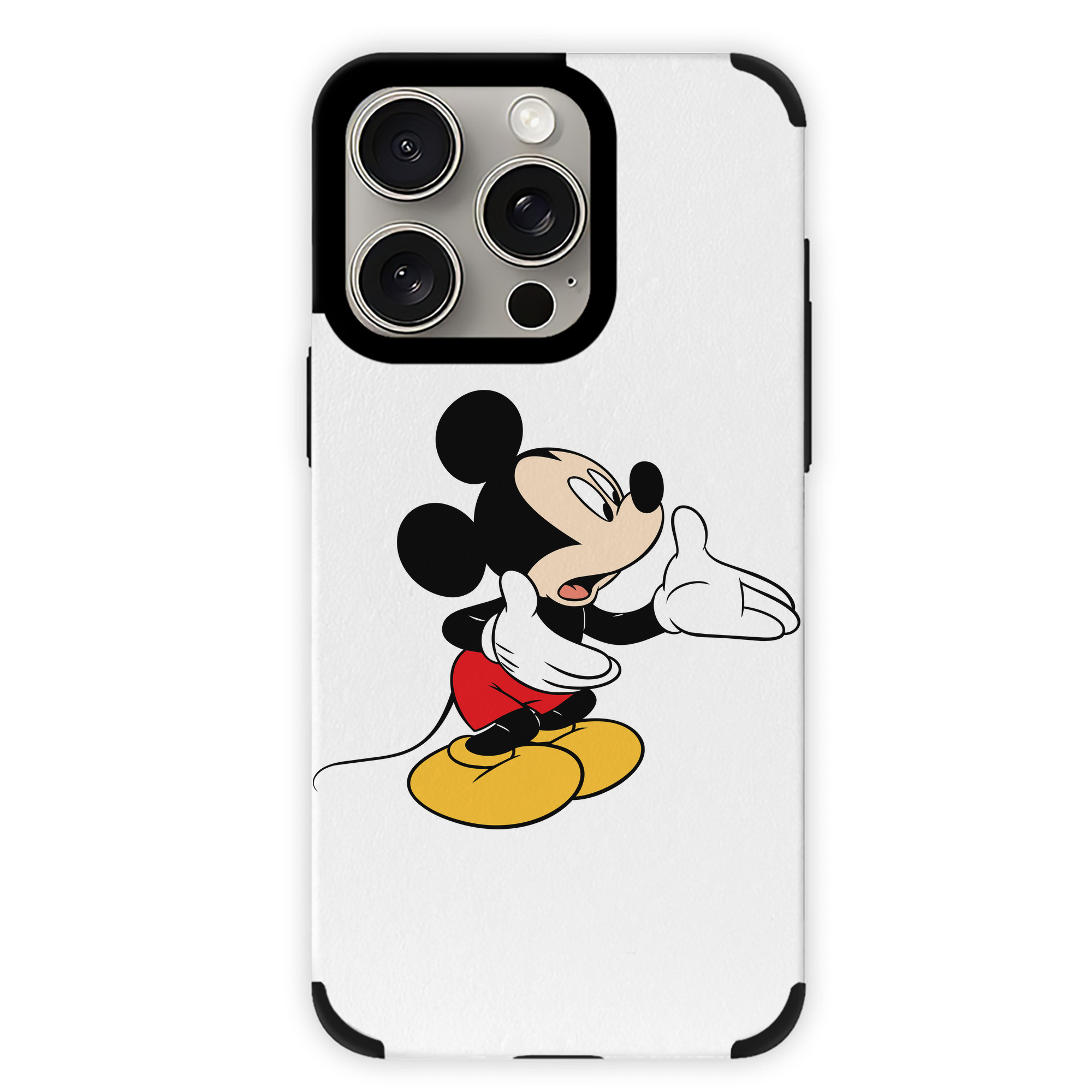 （画像用） ミッキーマウス Mickey Mouse 【iPhone15ProMax対応】 PUレザー スマホケース 耐衝撃＆黄変防止