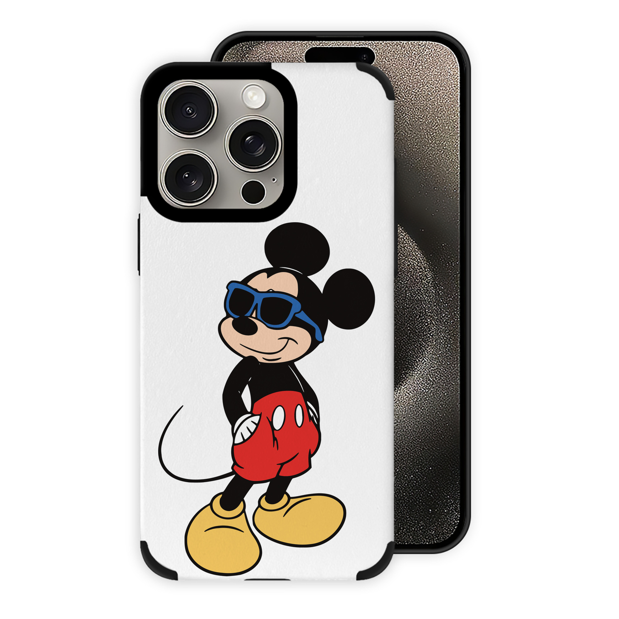 （画像用） ミッキーマウス Mickey Mouse 【iPhone15ProMax対応】 PUレザー スマホケース 耐衝撃＆黄変防止