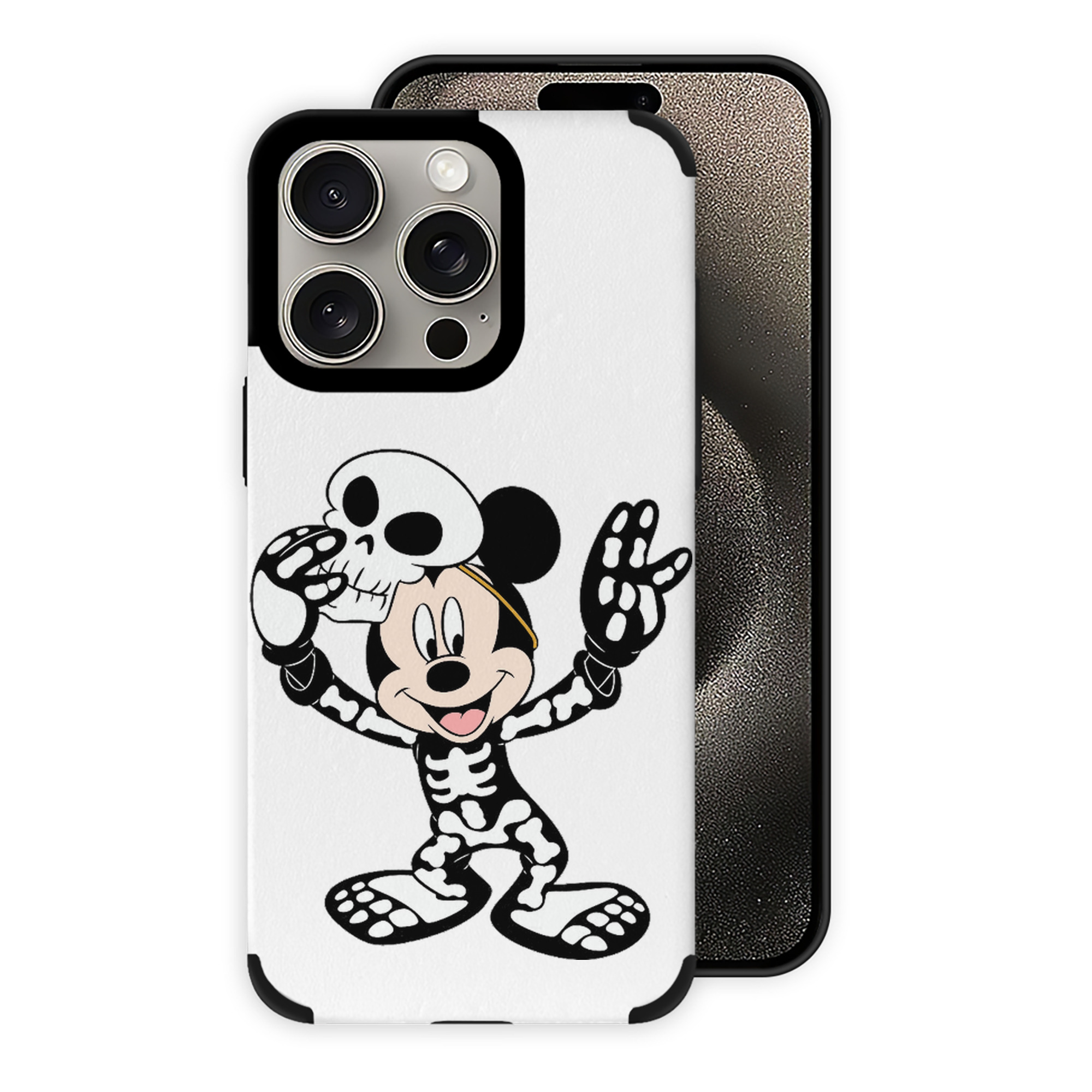（画像用） ミッキーマウス Mickey Mouse 【iPhone15ProMax対応】 PUレザー スマホケース 耐衝撃＆黄変防止