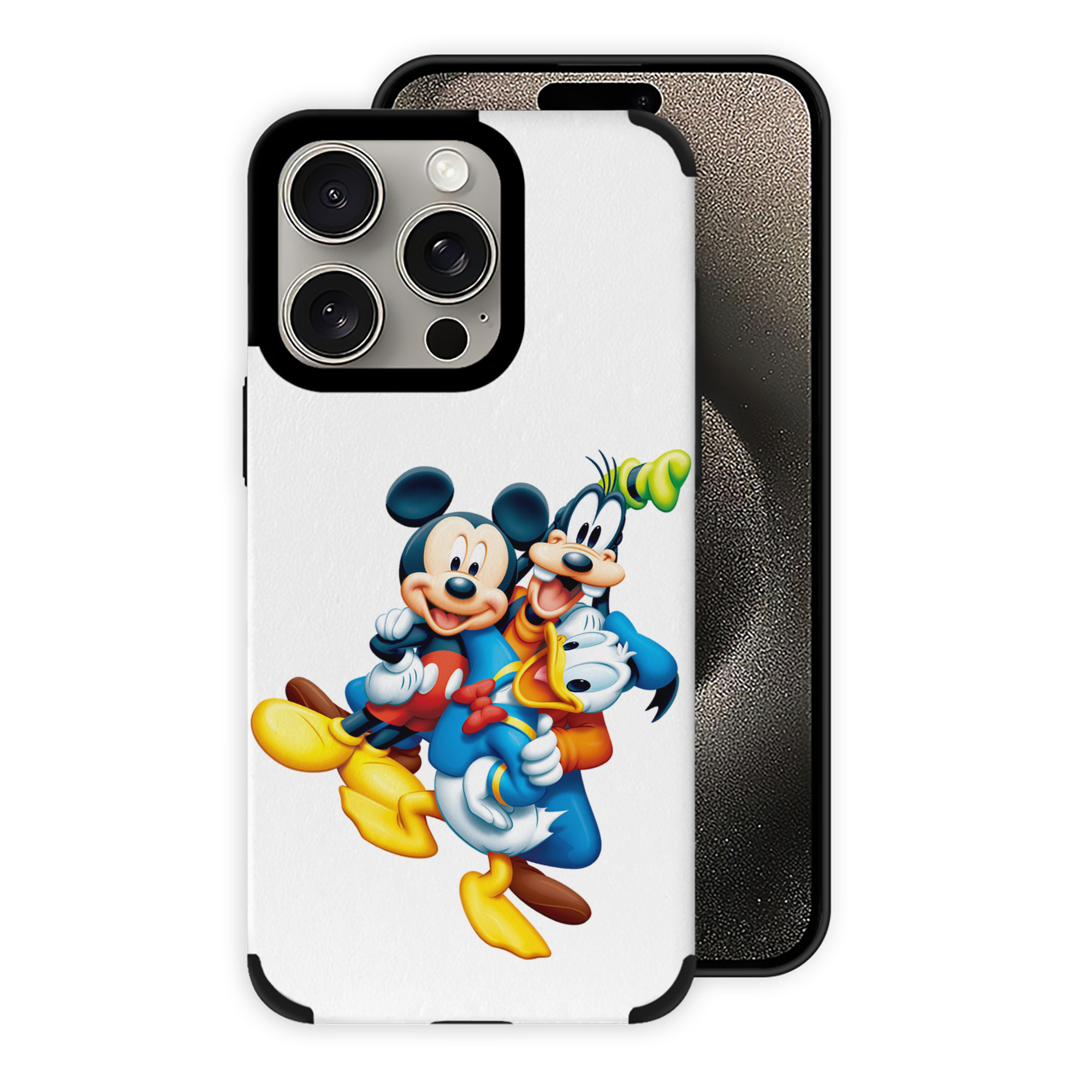 （画像用） ミッキーマウス Mickey Mouse 【iPhone15ProMax対応】 PUレザー スマホケース 耐衝撃＆黄変防止
