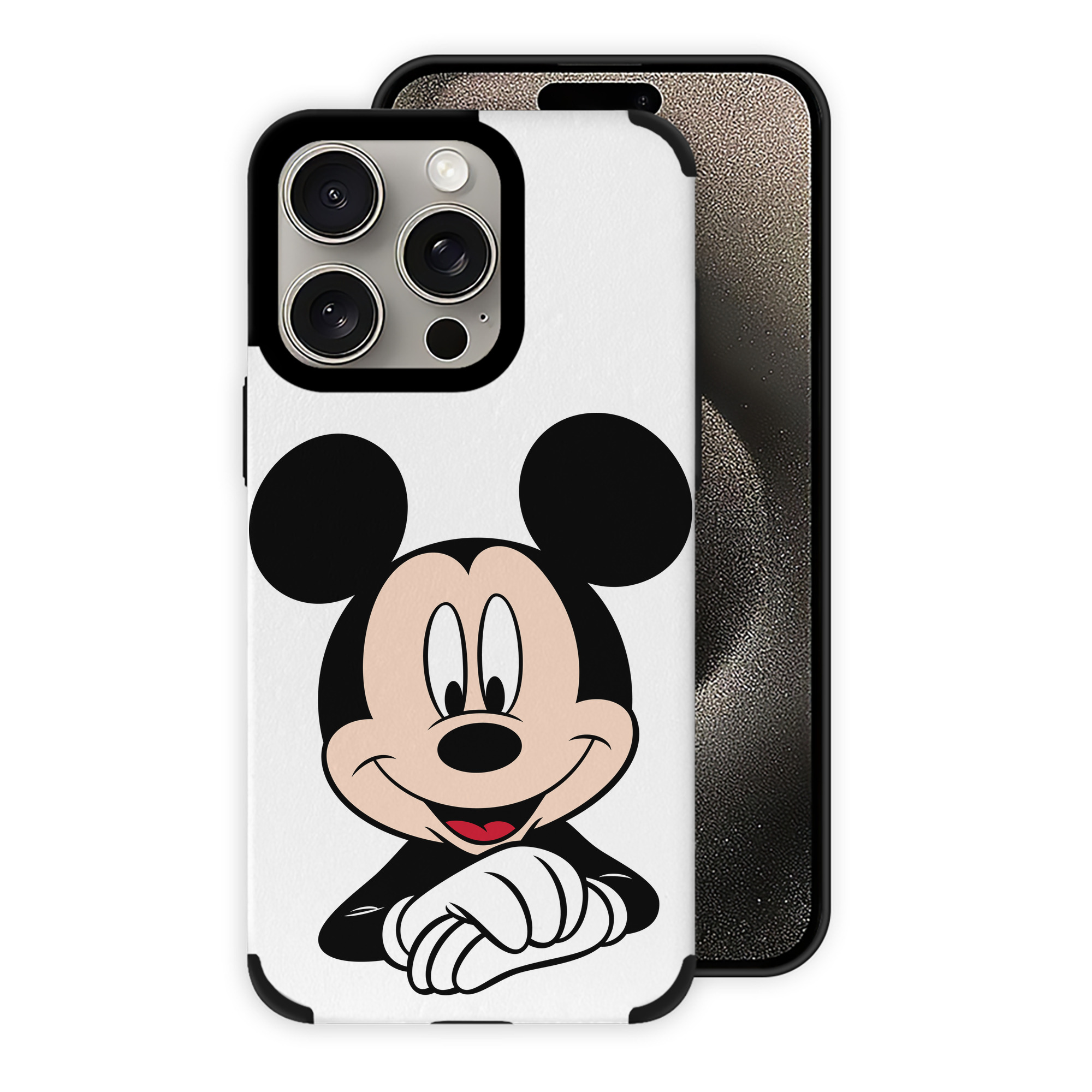 （画像用） ミッキーマウス Mickey Mouse 【iPhone15ProMax対応】 PUレザー スマホケース 耐衝撃＆黄変防止