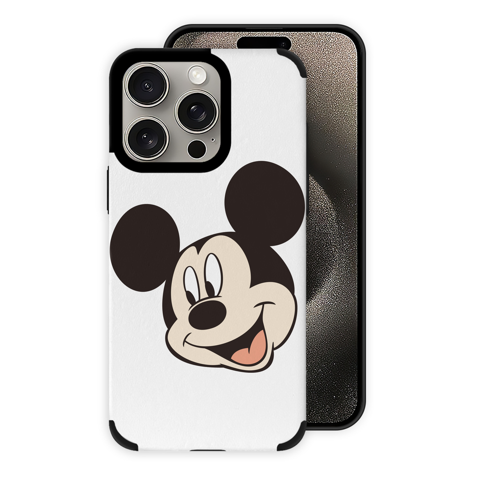 （画像用） ミッキーマウス Mickey Mouse 【iPhone15ProMax対応】 PUレザー スマホケース 耐衝撃＆黄変防止