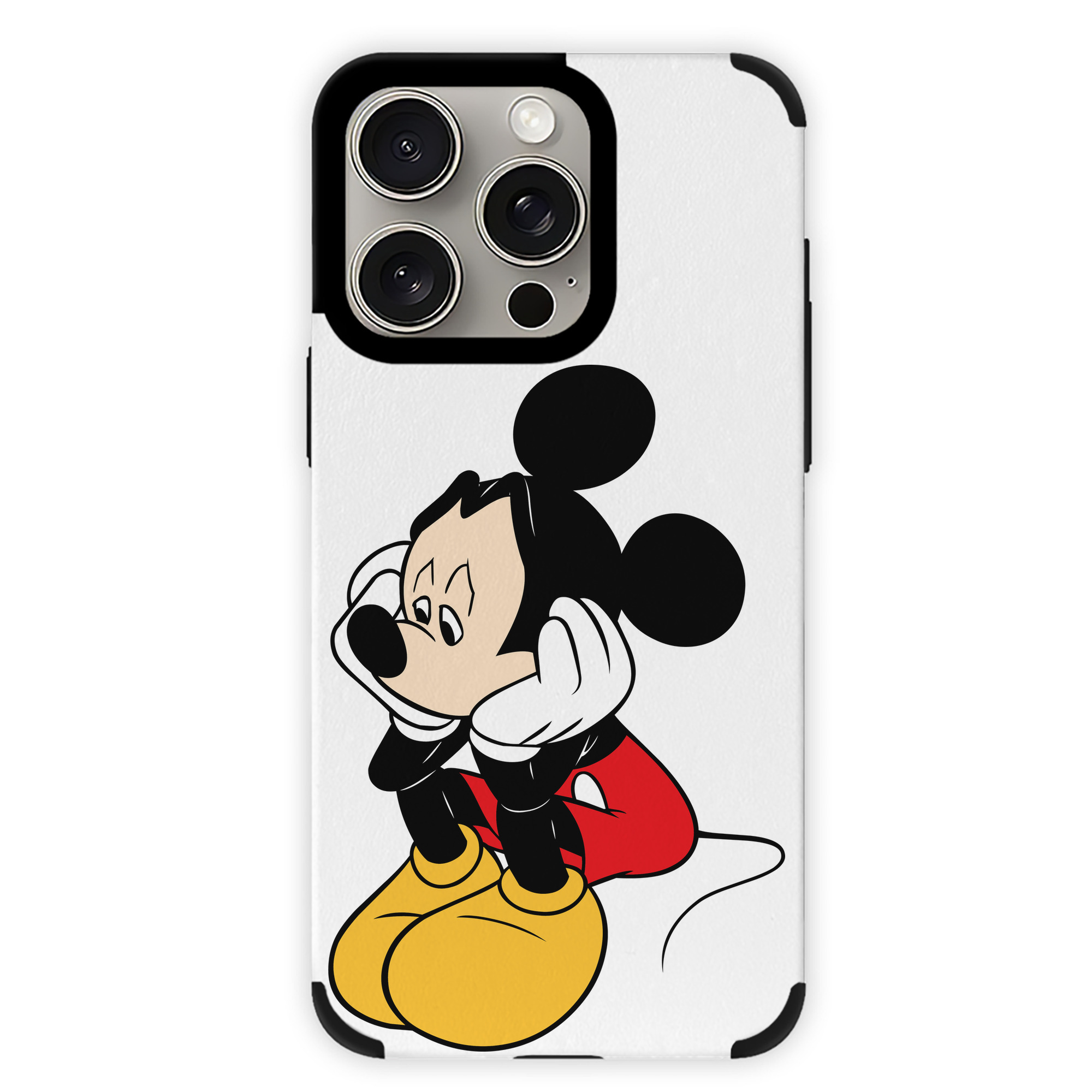 （画像用） ミッキーマウス Mickey Mouse 【iPhone15ProMax対応】 PUレザー スマホケース 耐衝撃＆黄変防止