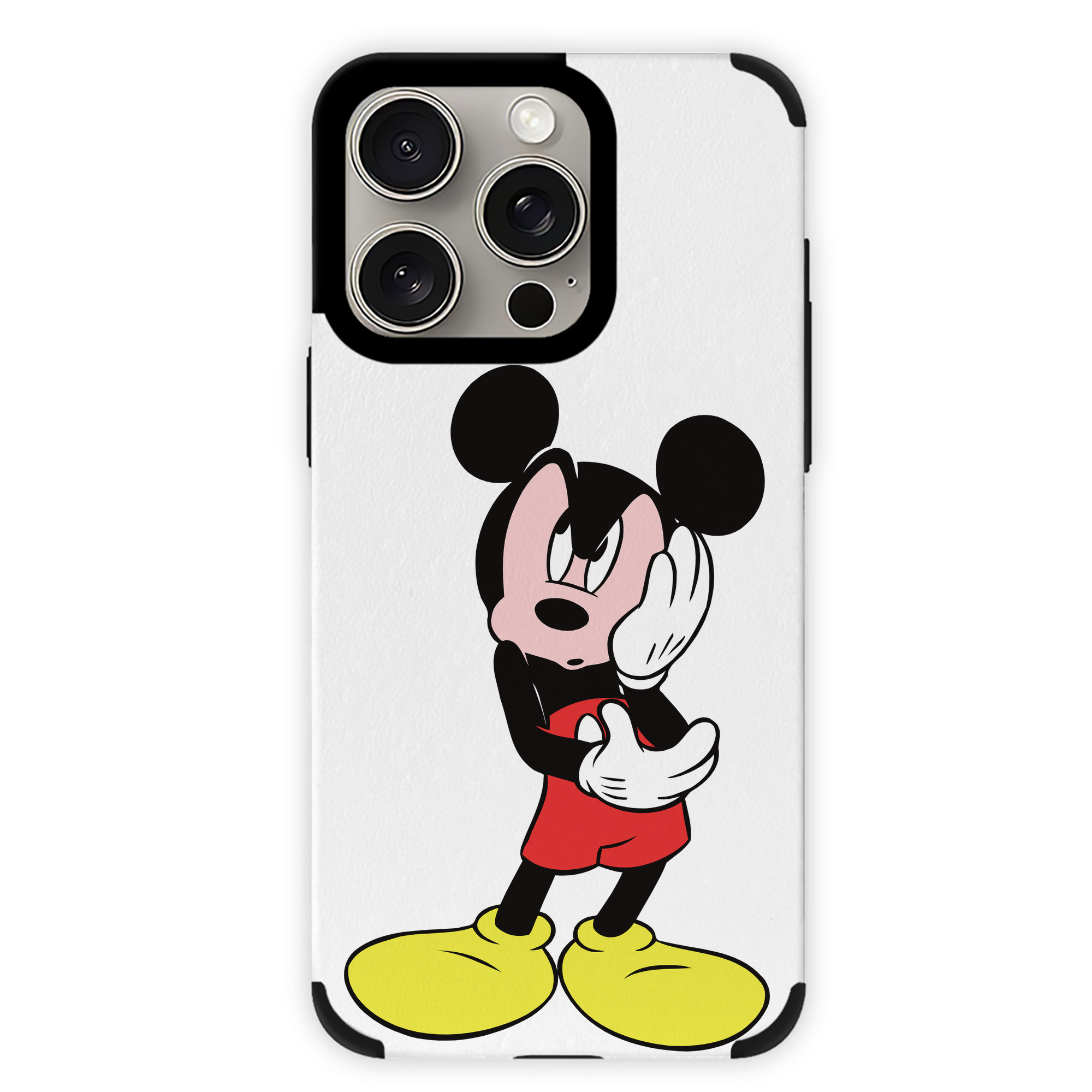 （画像用） ミッキーマウス Mickey Mouse 【iPhone15ProMax対応】 PUレザー スマホケース 耐衝撃＆黄変防止