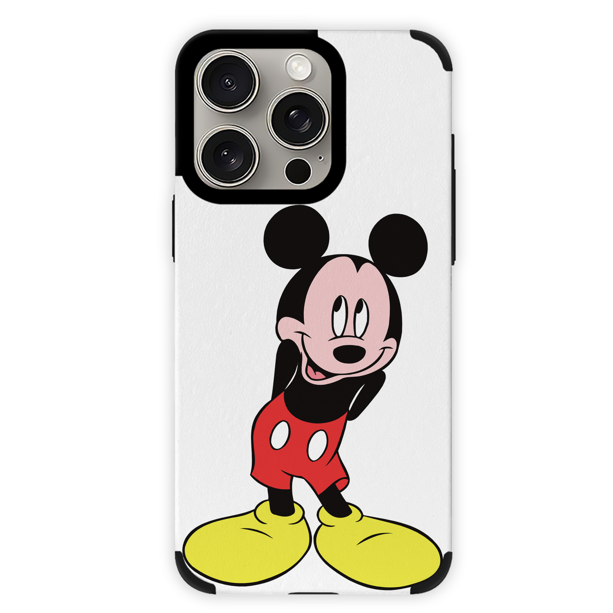 （画像用） ミッキーマウス Mickey Mouse 【iPhone15ProMax対応】 PUレザー スマホケース 耐衝撃＆黄変防止