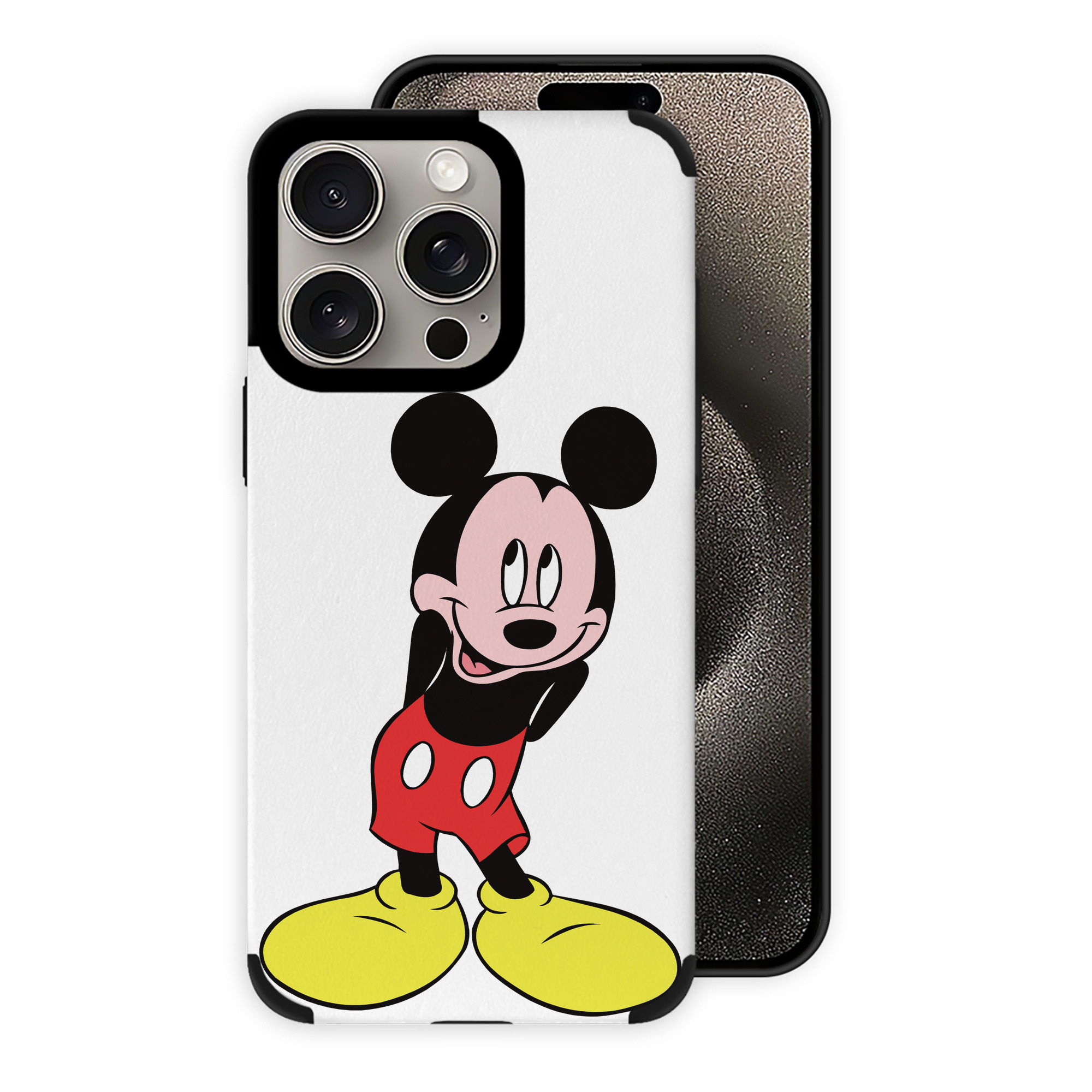（画像用） ミッキーマウス Mickey Mouse 【iPhone15ProMax対応】 PUレザー スマホケース 耐衝撃＆黄変防止