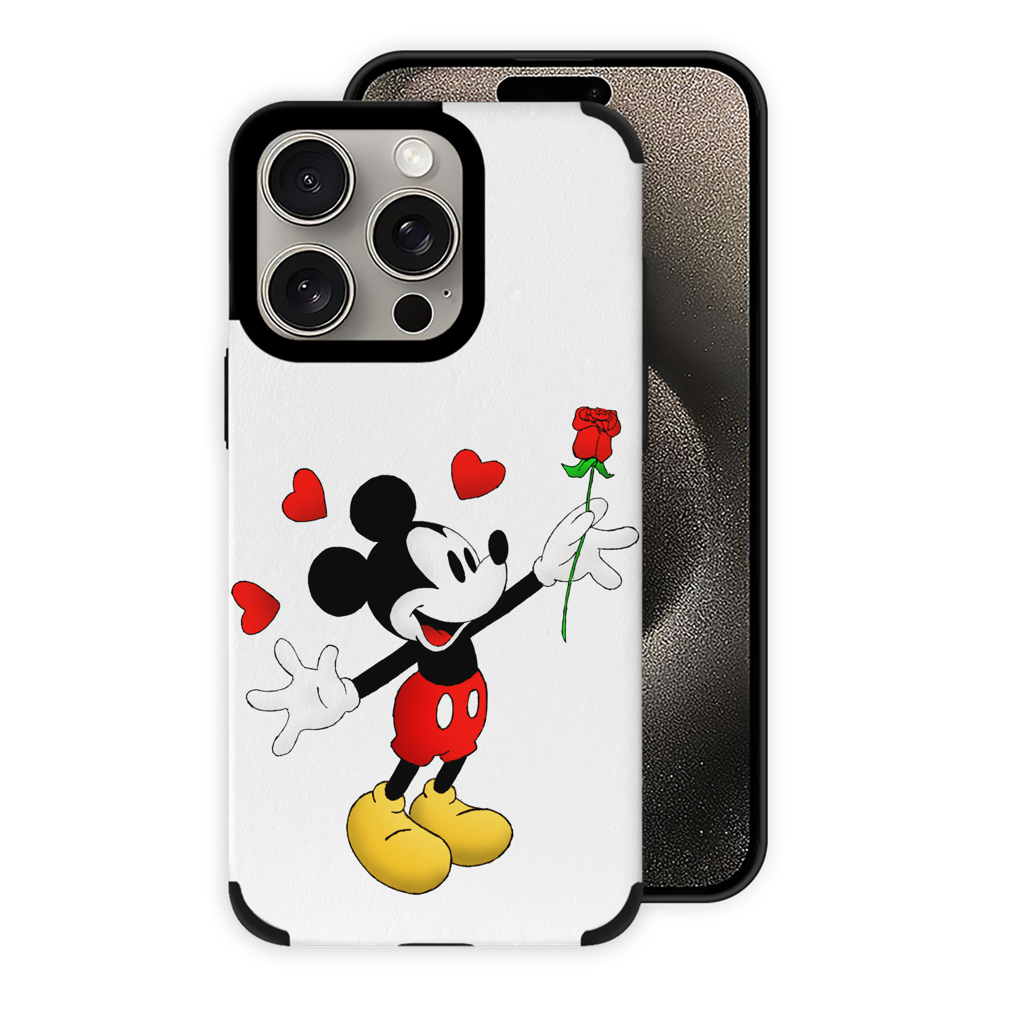 （画像用） ミッキーマウス Mickey Mouse 【iPhone15ProMax対応】 PUレザー スマホケース 耐衝撃＆黄変防止
