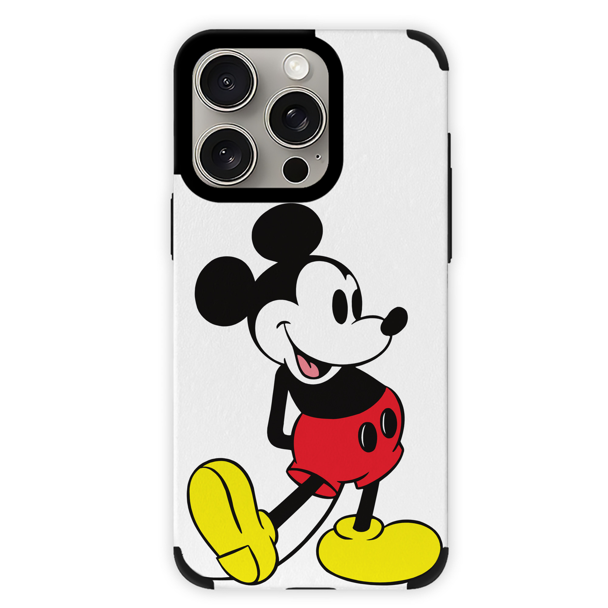 （画像用） ミッキーマウス Mickey Mouse 【iPhone15ProMax対応】 PUレザー スマホケース 耐衝撃＆黄変防止