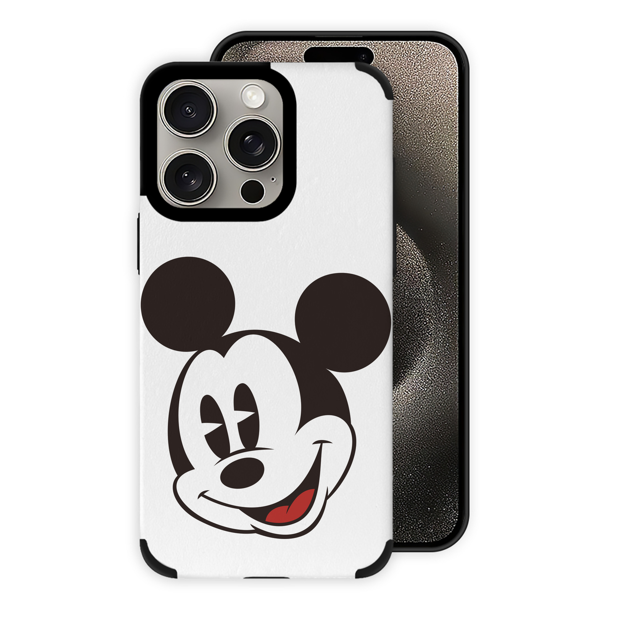 （画像用） ミッキーマウス Mickey Mouse 【iPhone15ProMax対応】 PUレザー スマホケース 耐衝撃＆黄変防止