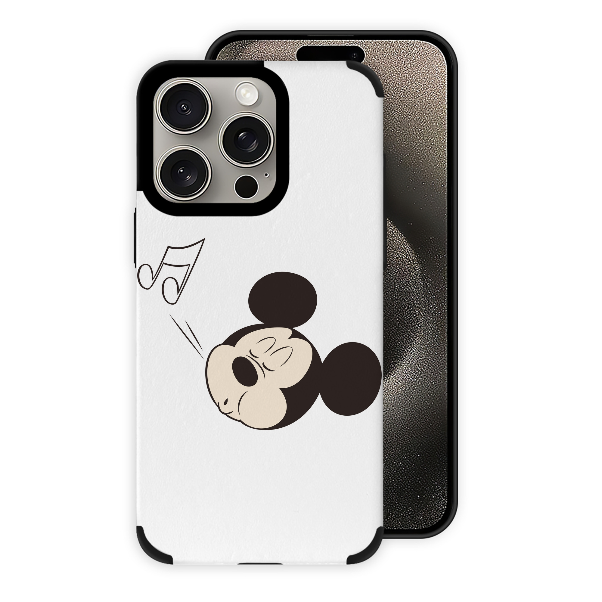 （画像用） ミッキーマウス Mickey Mouse 【iPhone15ProMax対応】 PUレザー スマホケース 耐衝撃＆黄変防止