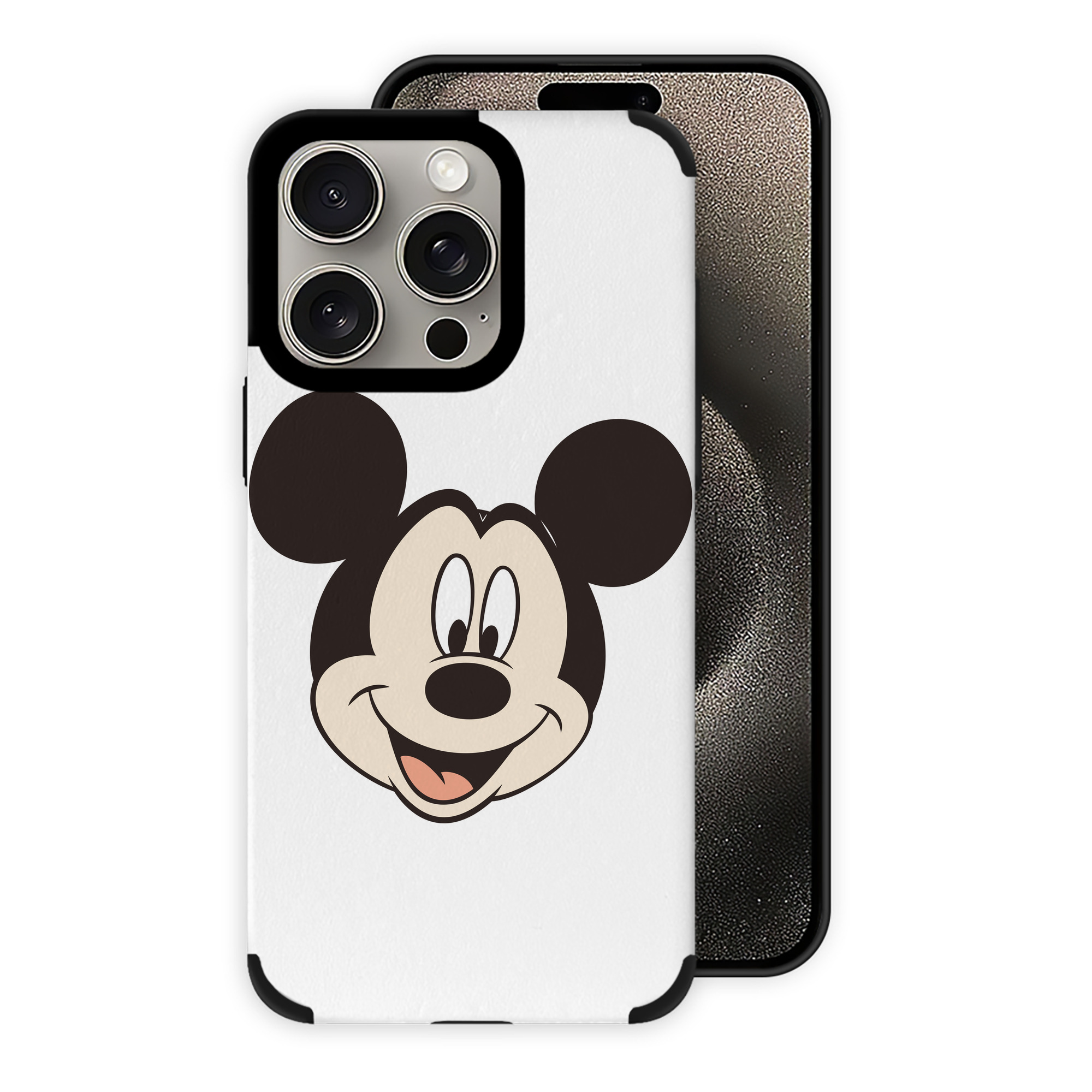 （画像用） ミッキーマウス Mickey Mouse 【iPhone15ProMax対応】 PUレザー スマホケース 耐衝撃＆黄変防止