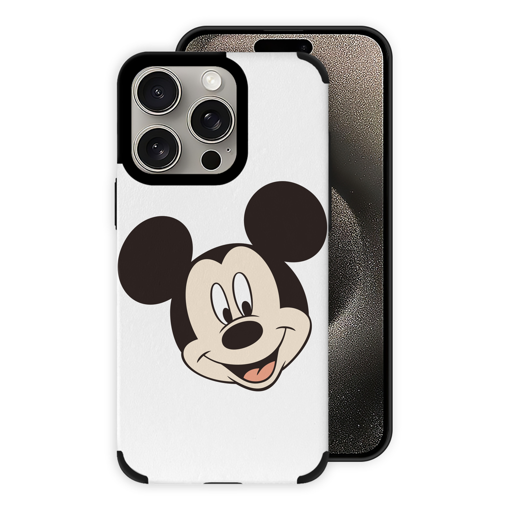 （画像用） ミッキーマウス Mickey Mouse 【iPhone15ProMax対応】 PUレザー スマホケース 耐衝撃＆黄変防止