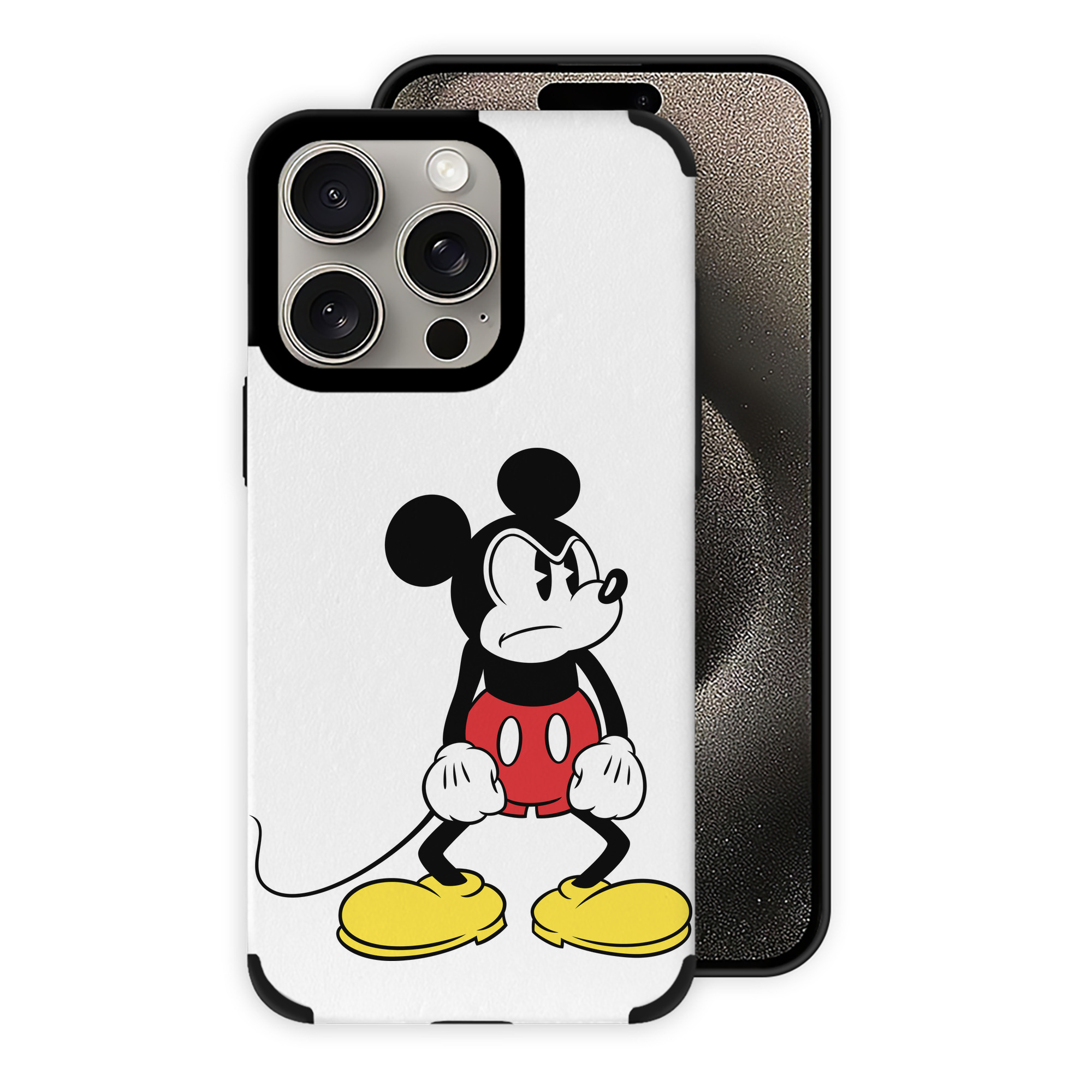 （画像用） ミッキーマウス Mickey Mouse 【iPhone15ProMax対応】 PUレザー スマホケース 耐衝撃＆黄変防止