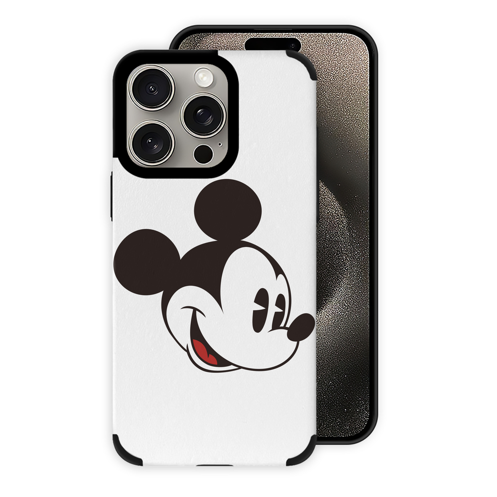 （画像用） ミッキーマウス Mickey Mouse 【iPhone15ProMax対応】 PUレザー スマホケース 耐衝撃＆黄変防止